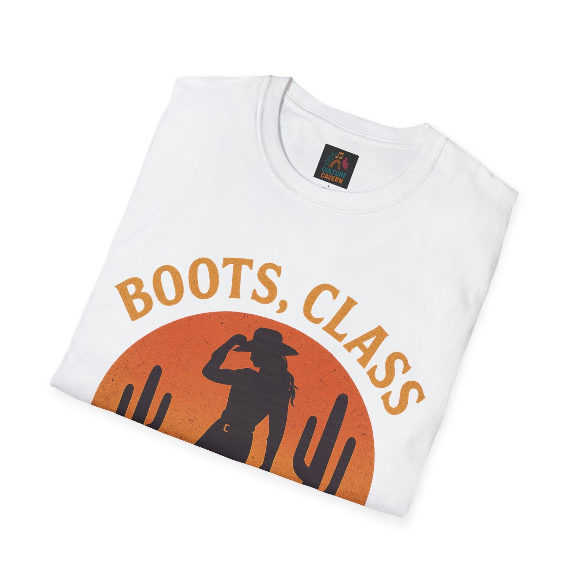 Boots, Class, and a Little Sass Womens Tee - Cowgirltops.com