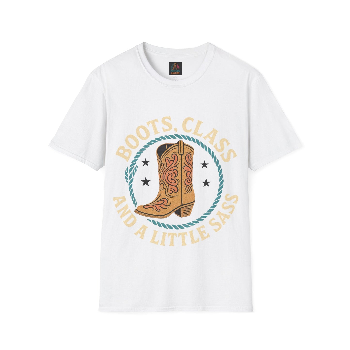 Boots, Class and a Little Sass Womens tee - Cowgirltops.com