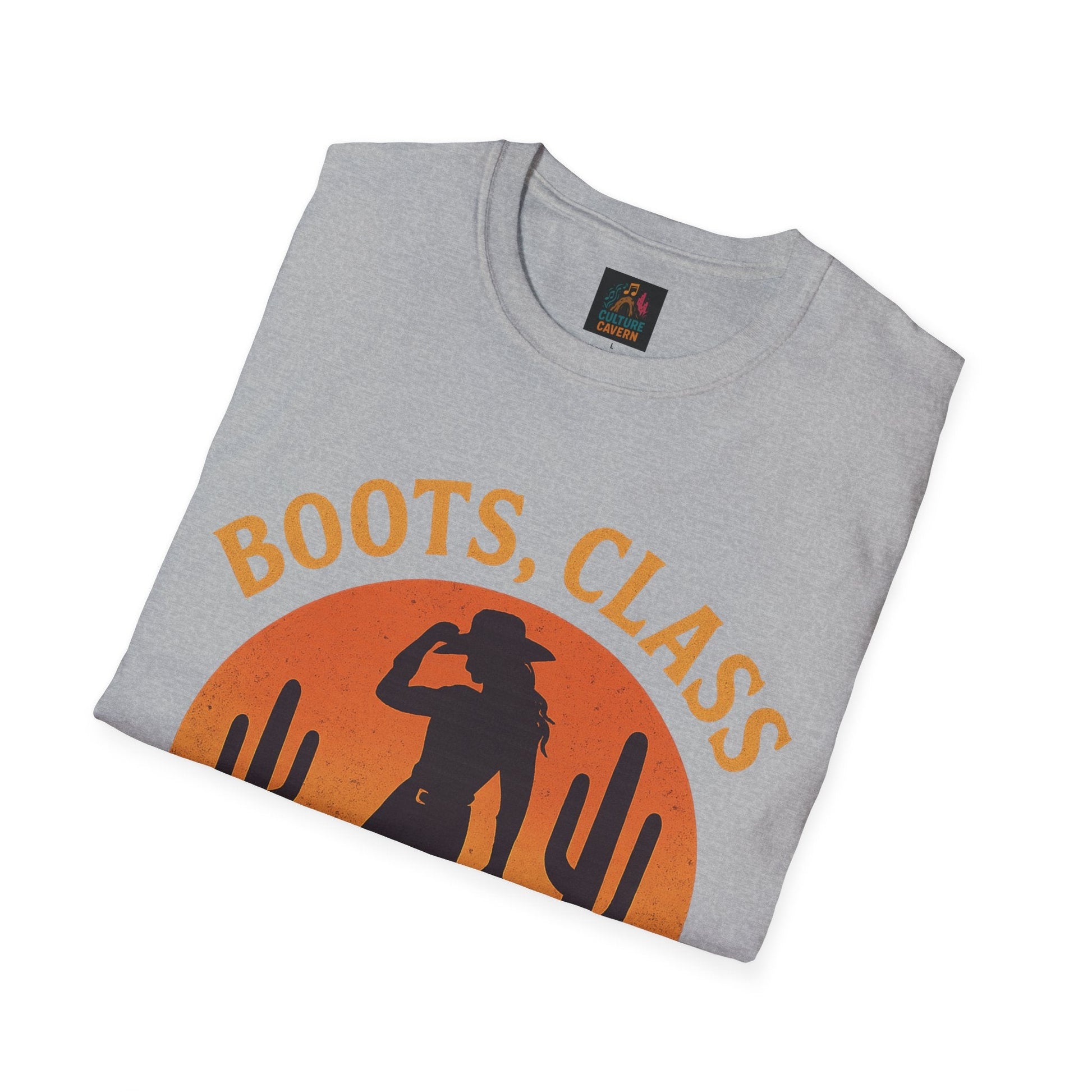 Boots, Class, and a Little Sass Womens Tee - Cowgirltops.com