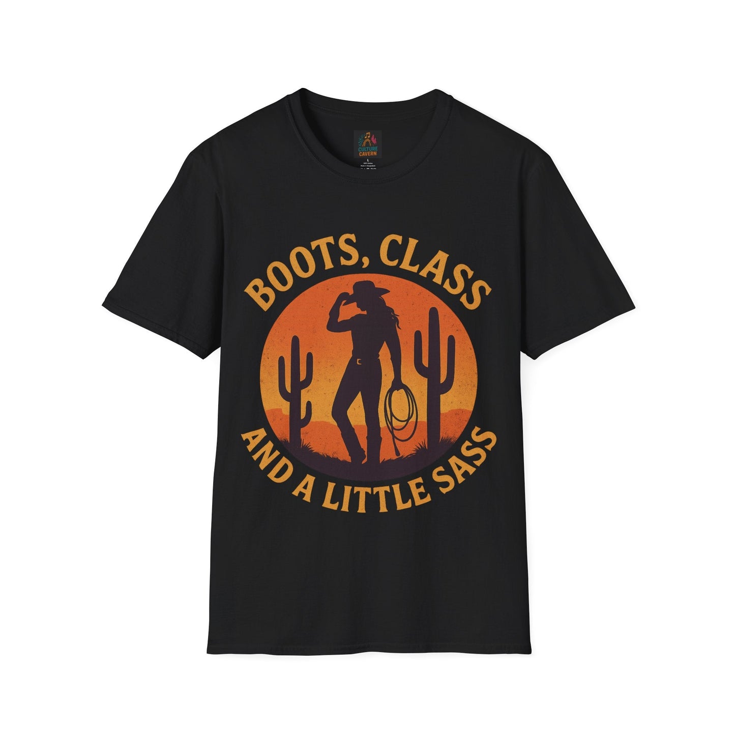 Boots, Class, and a Little Sass Womens Tee - Cowgirltops.com