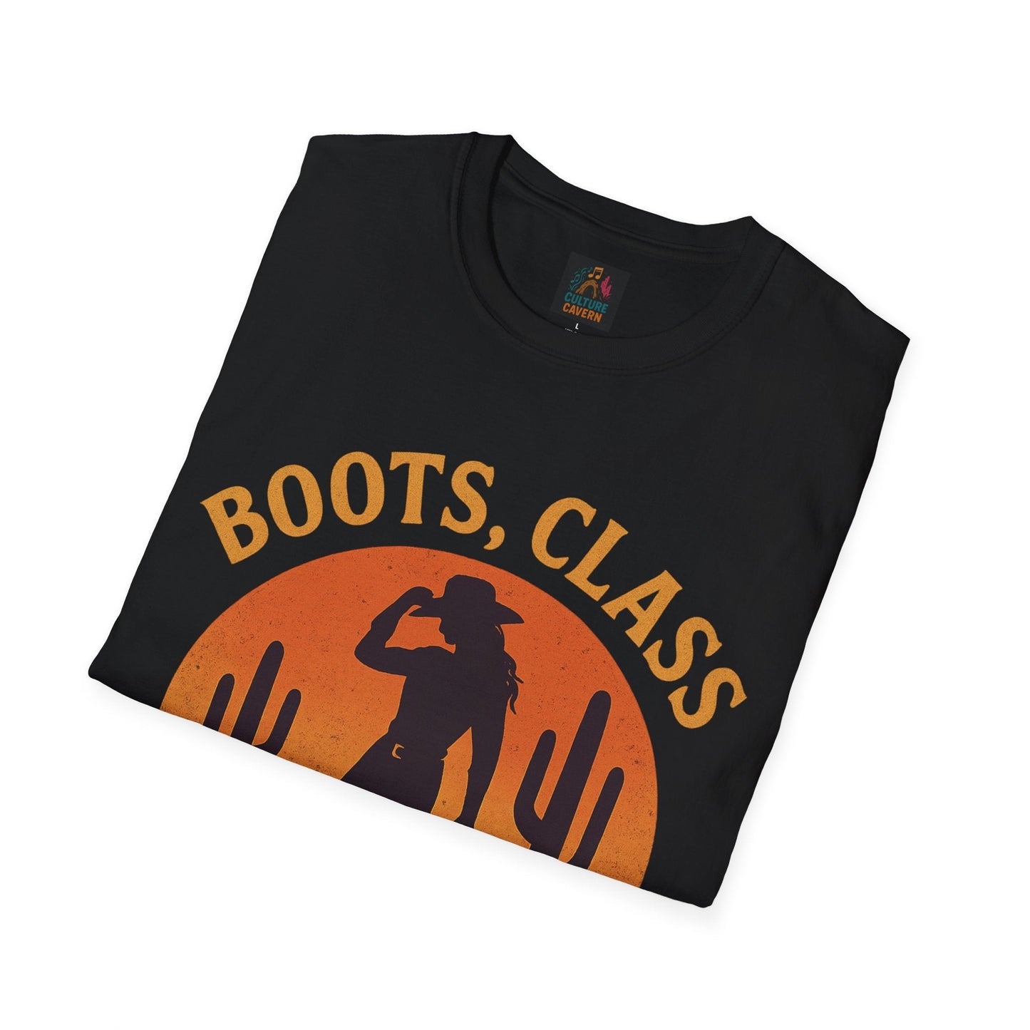 Boots, Class, and a Little Sass Womens Tee - Cowgirltops.com