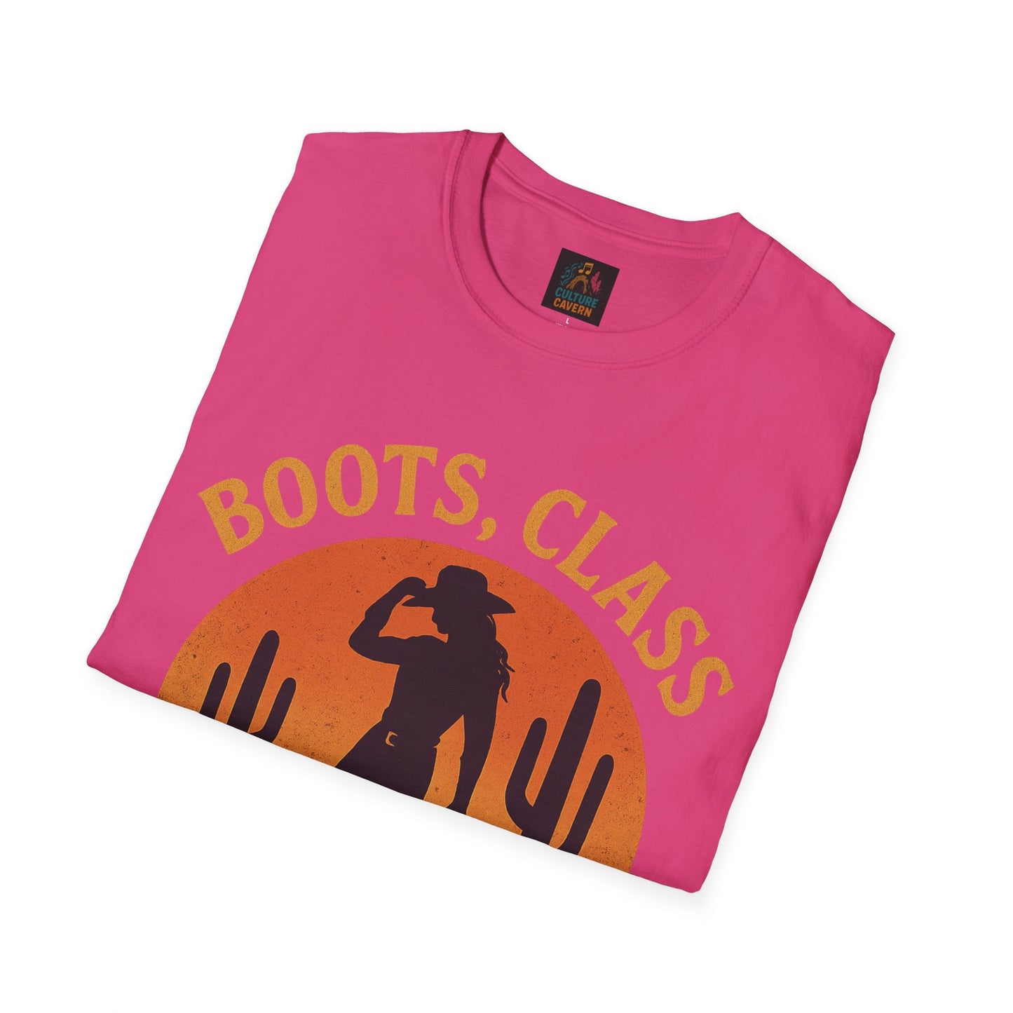 Boots, Class, and a Little Sass Womens Tee - Cowgirltops.com