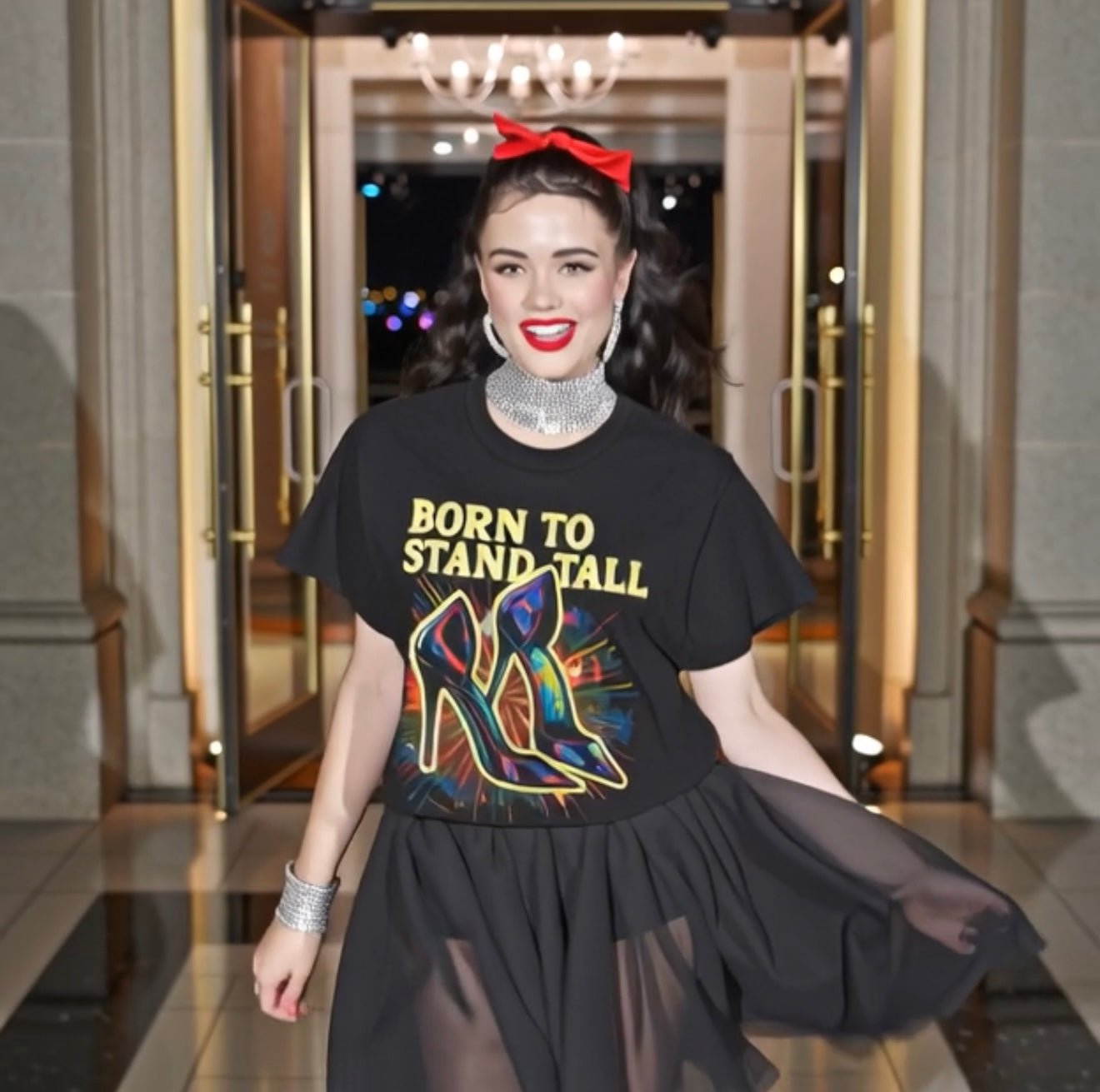 Born To Stand Tall - High Heels T-shirt - Cowgirltops.com