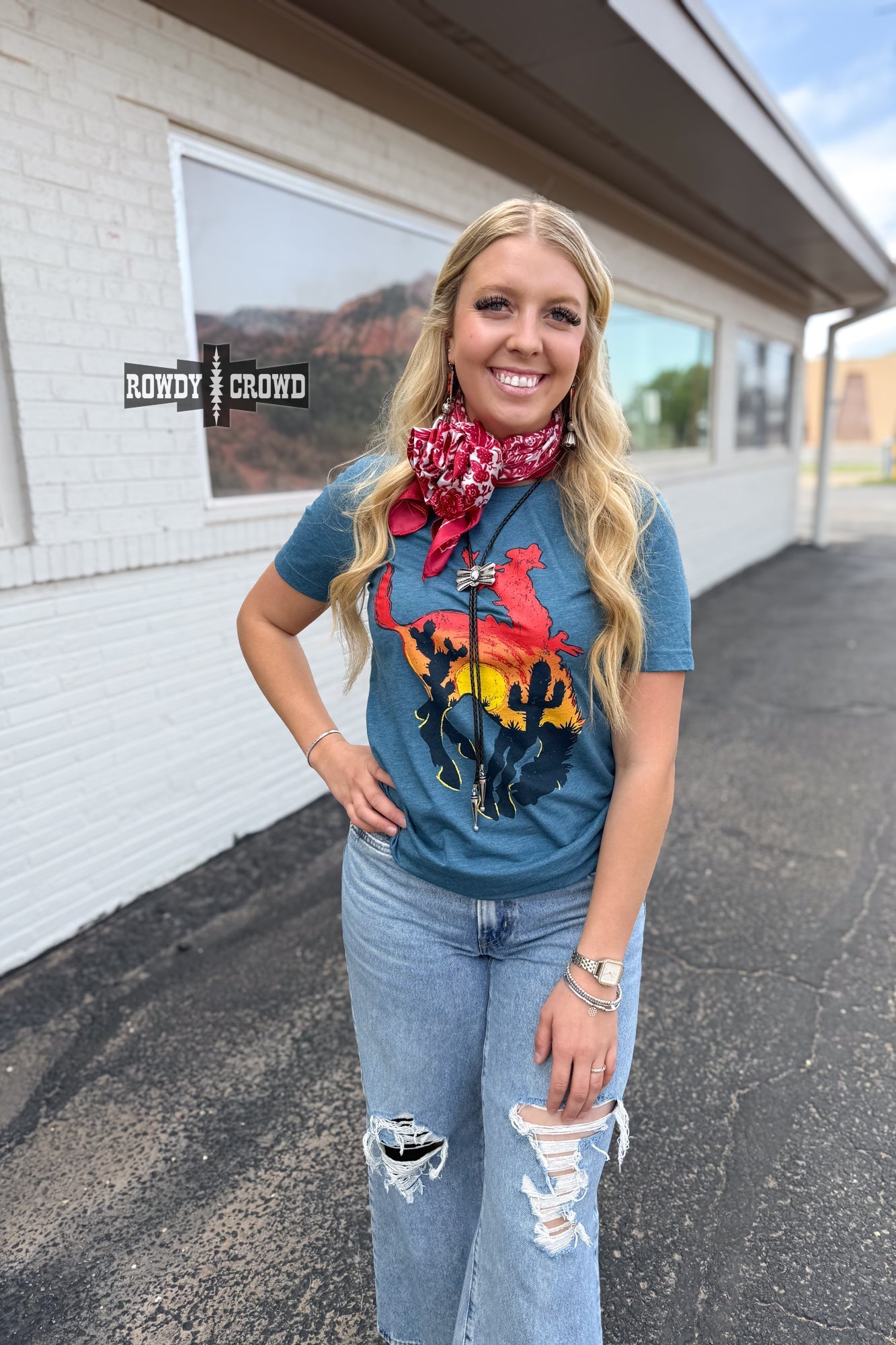 Bowie Bronc Tee - Cowgirltops.com