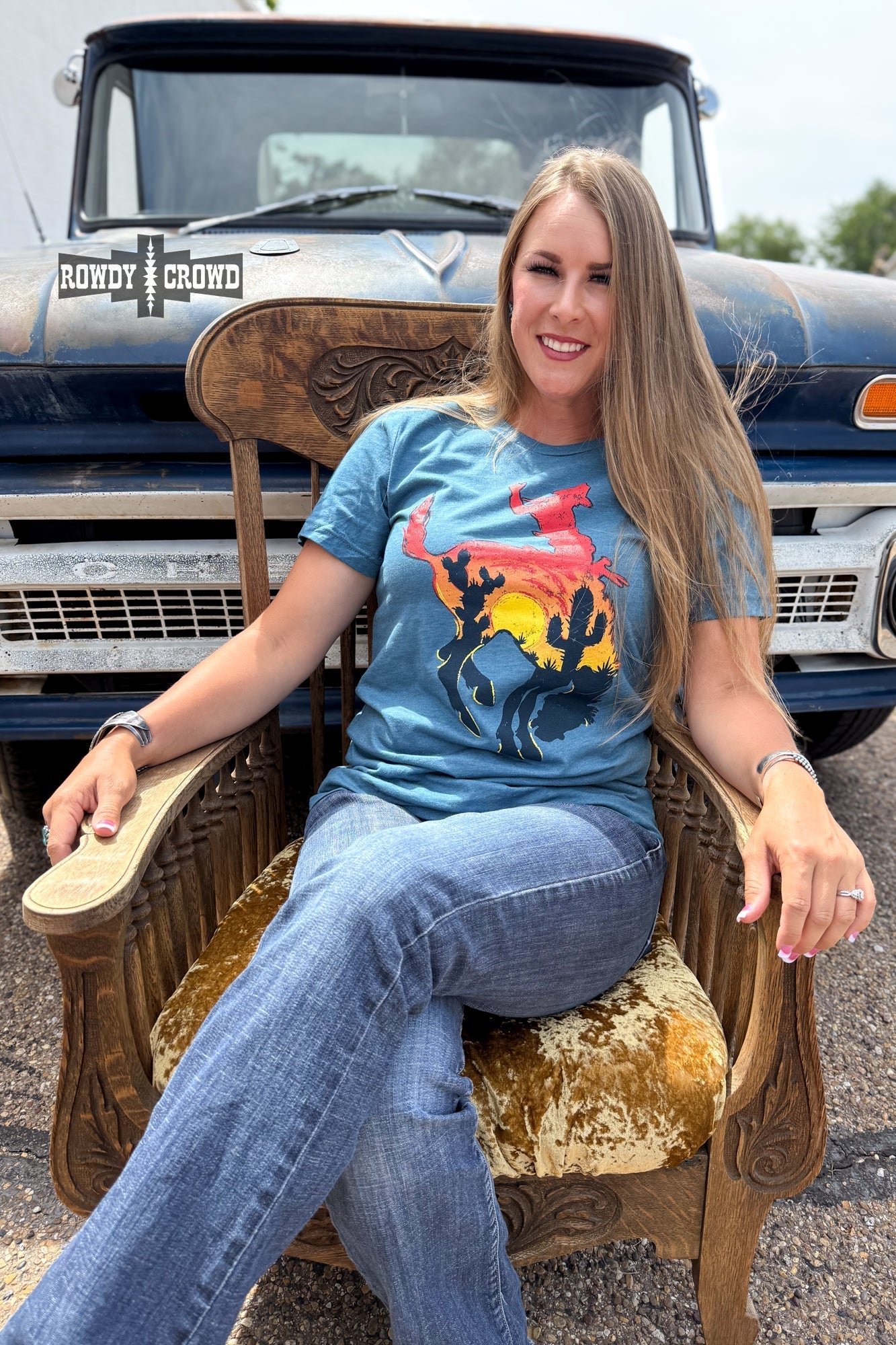 Bowie Bronc Tee - Cowgirltops.com