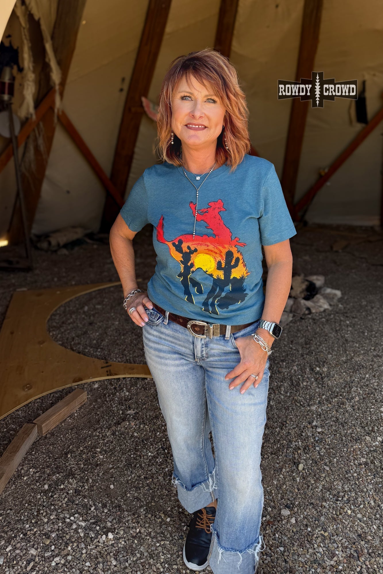 Bowie Bronc Tee - Cowgirltops.com