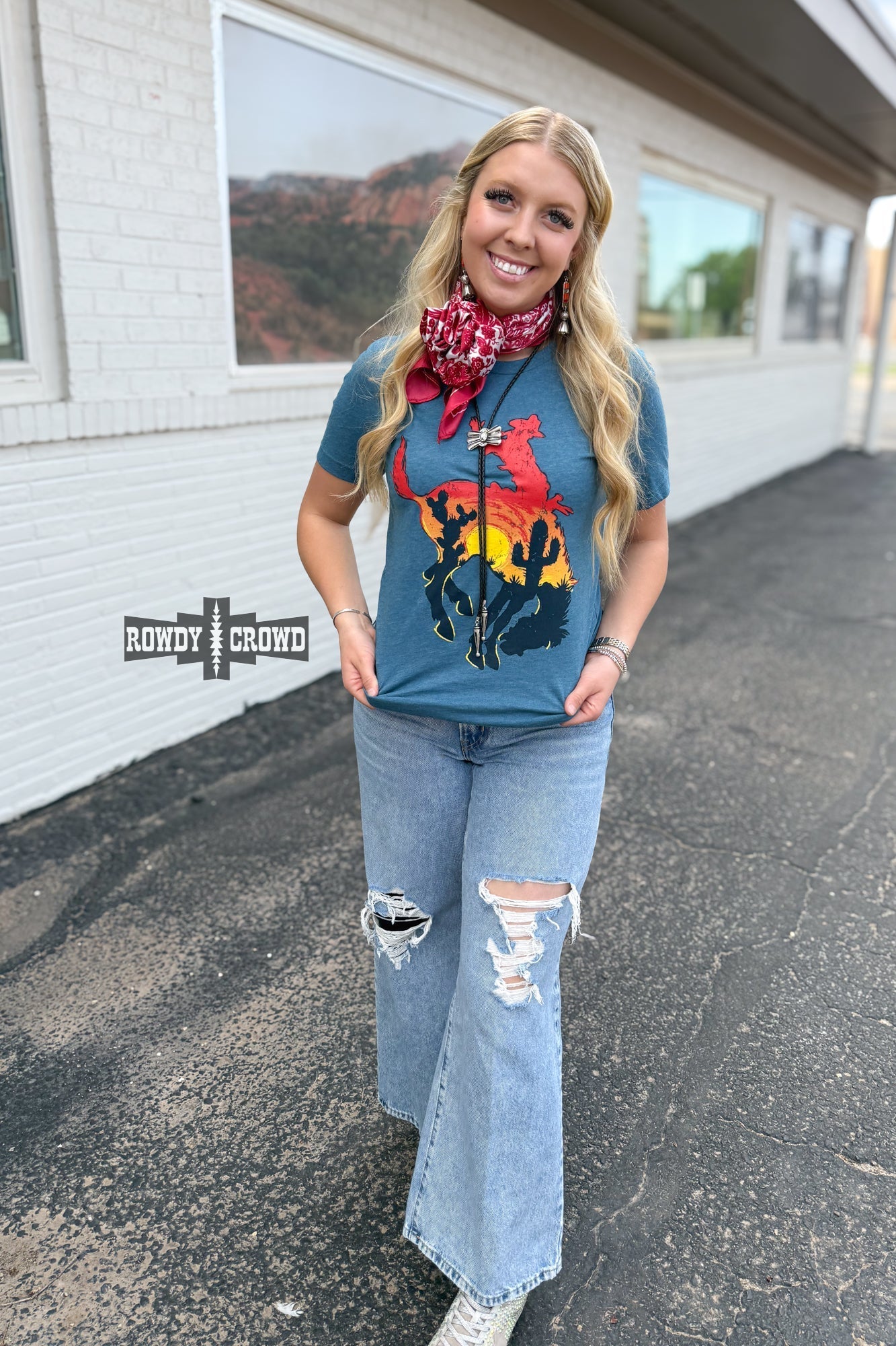 Bowie Bronc Tee - Cowgirltops.com