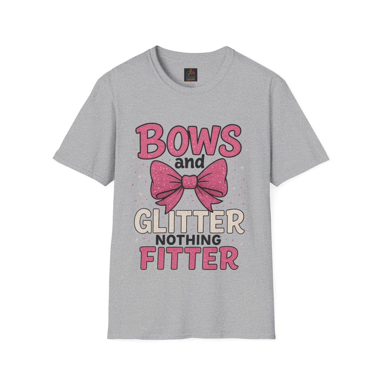 Bows and Glitter, Nothing Fitter T-Shirt - Cowgirltops.com