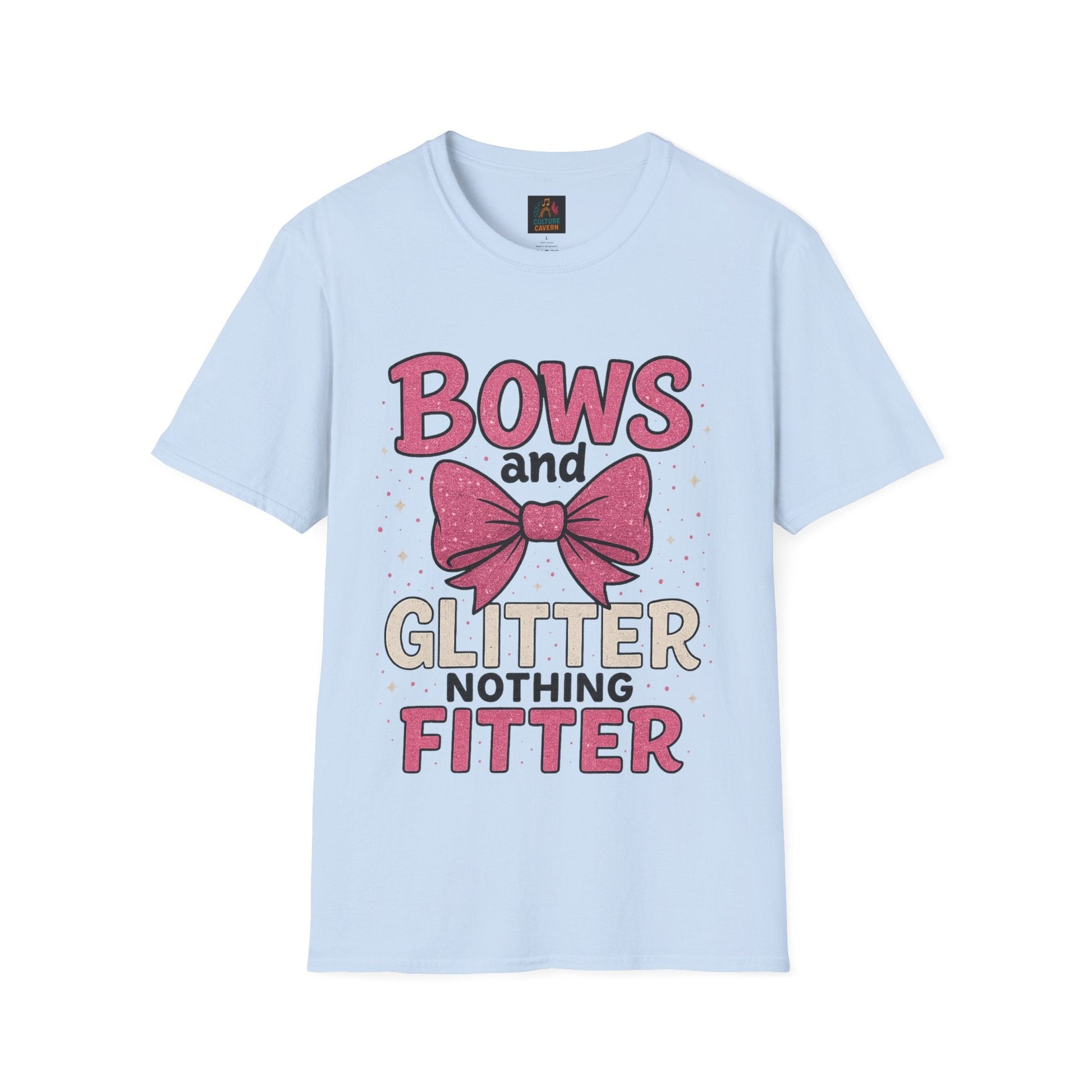 Bows and Glitter, Nothing Fitter T-Shirt - Cowgirltops.com