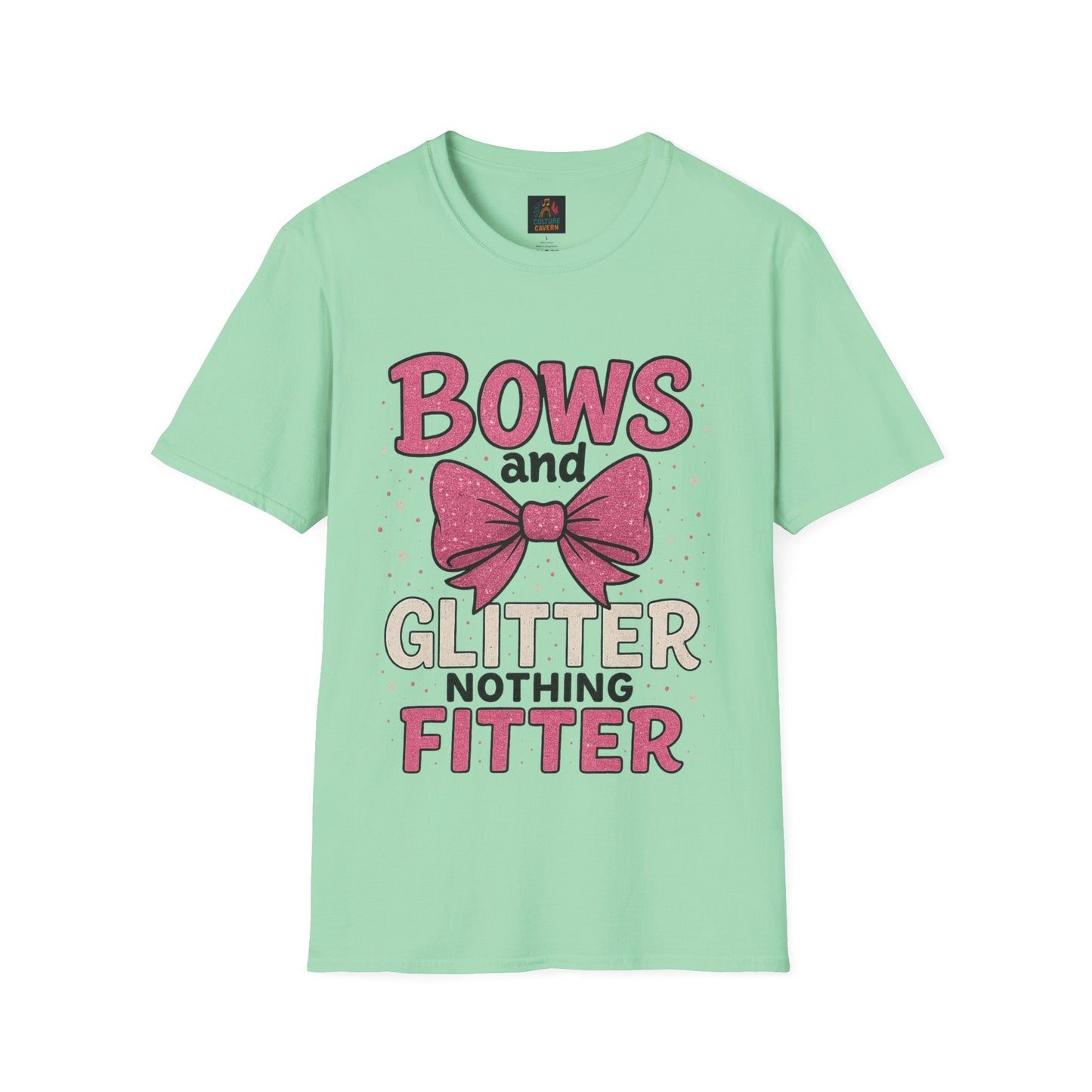 Bows and Glitter, Nothing Fitter T-Shirt - Cowgirltops.com