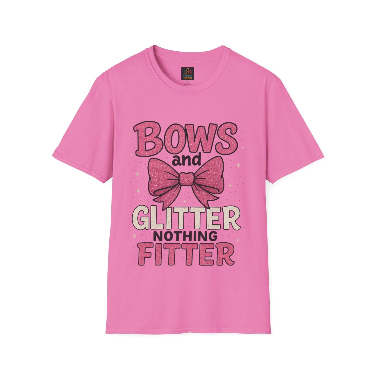 Bows and Glitter, Nothing Fitter T-Shirt - Cowgirltops.com