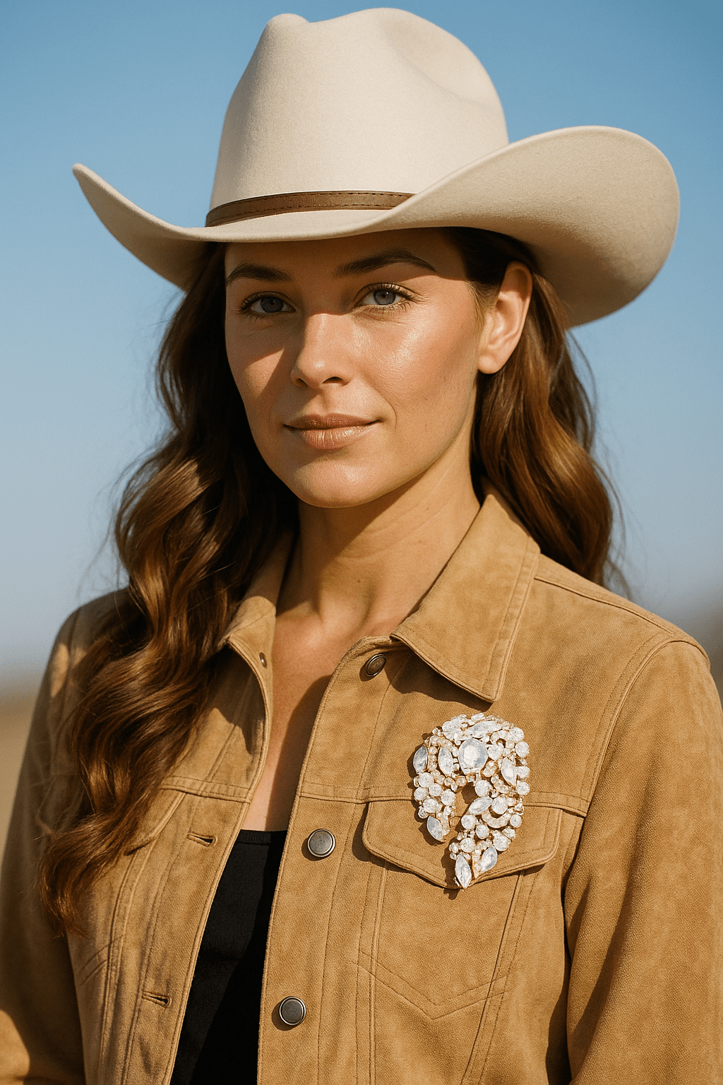 Brooch Gold Vintage Luxury Glass Rhinestone Pin - Cowgirltops.com