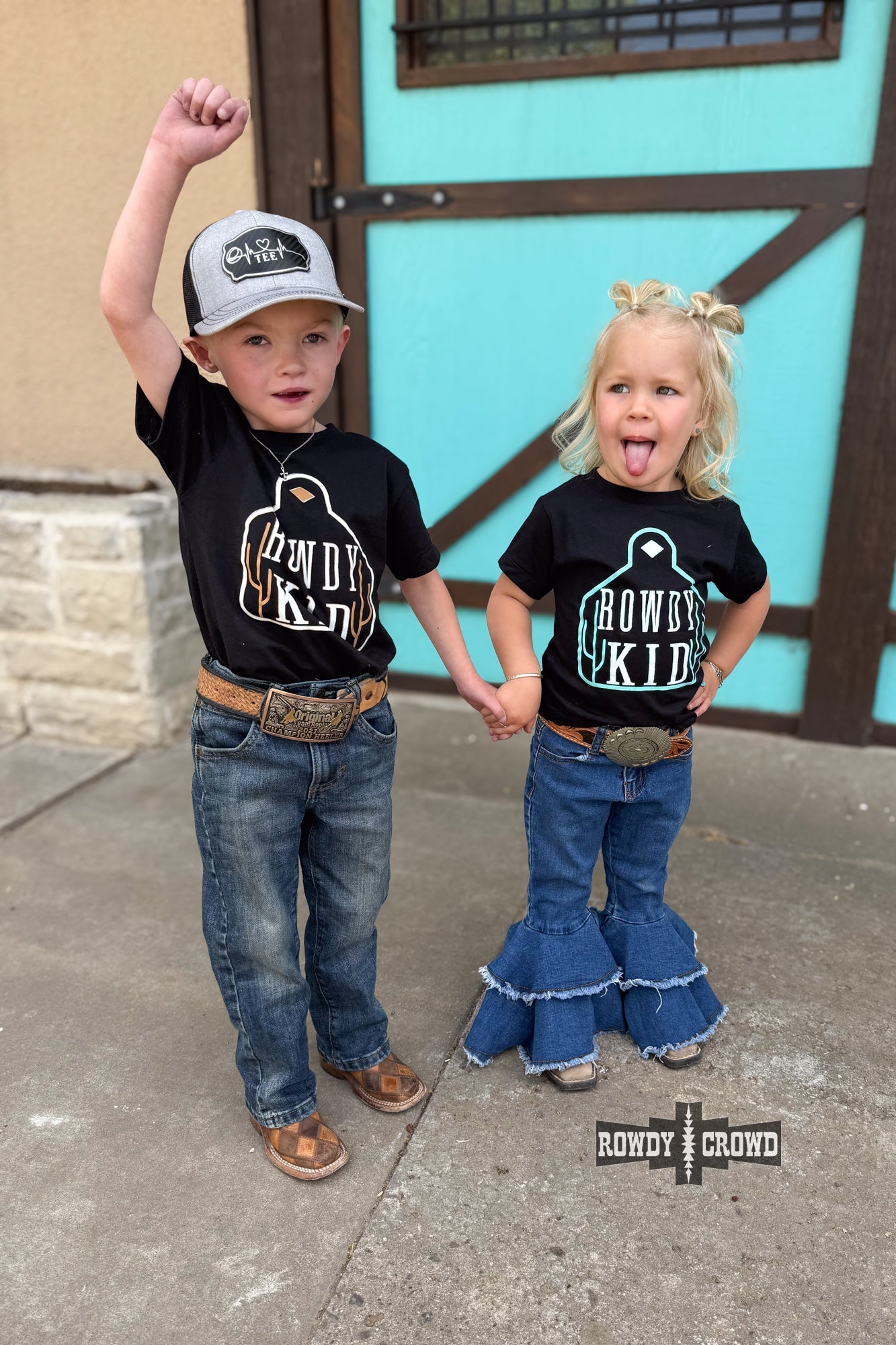 BROWN - Rowdy Kid Tee - Cowgirltops.com