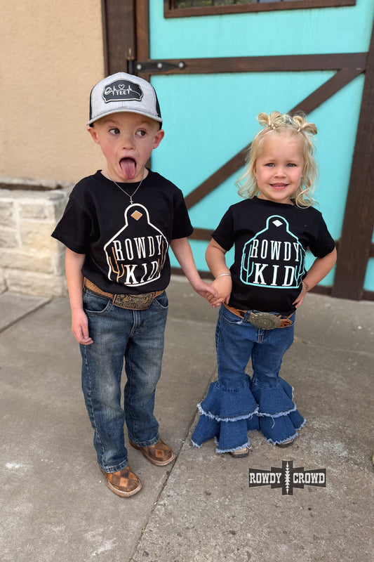 BROWN - Rowdy Kid Tee - Cowgirltops.com