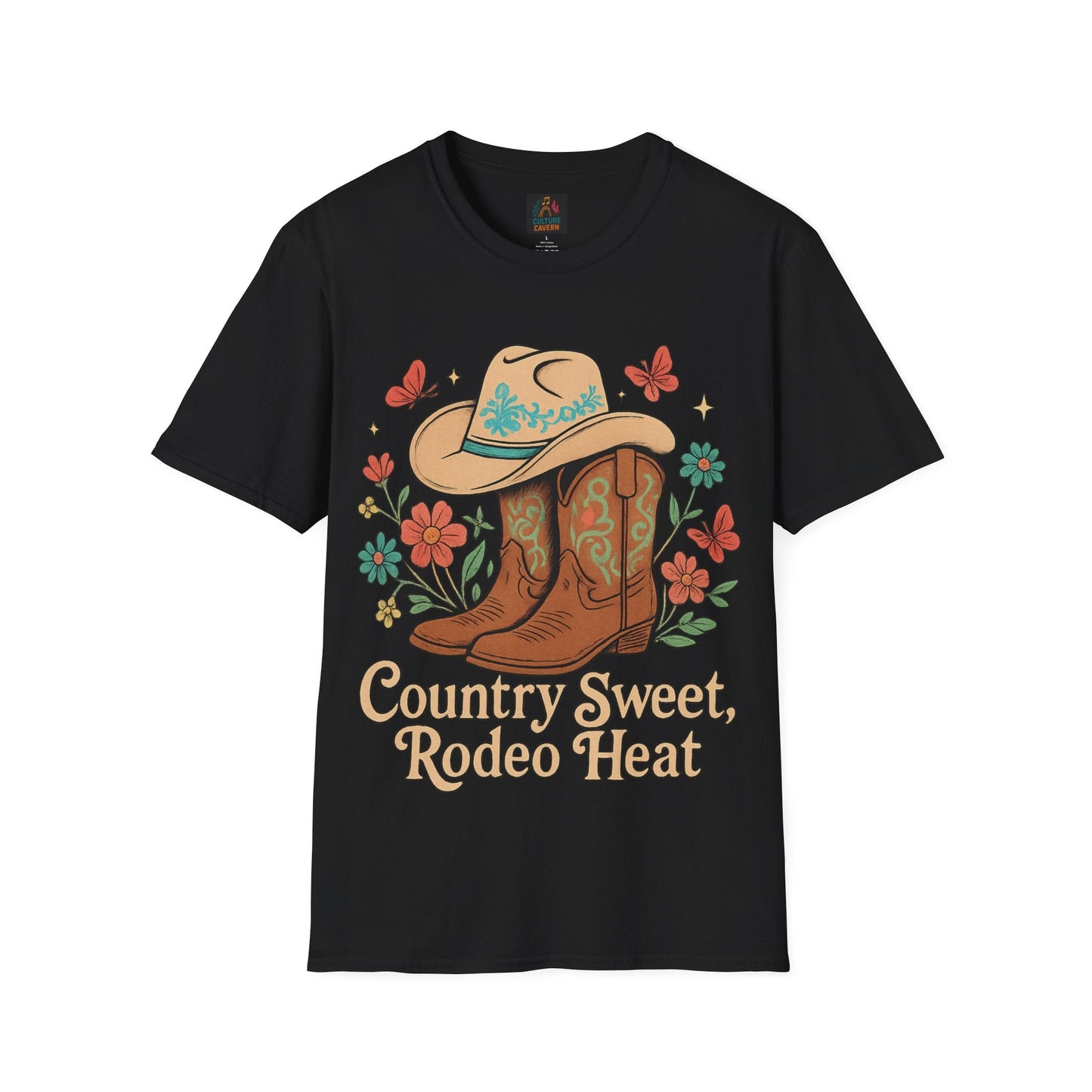 Country Sweet, Rodeo Heat Womens T-shirt - Cowgirltops.com