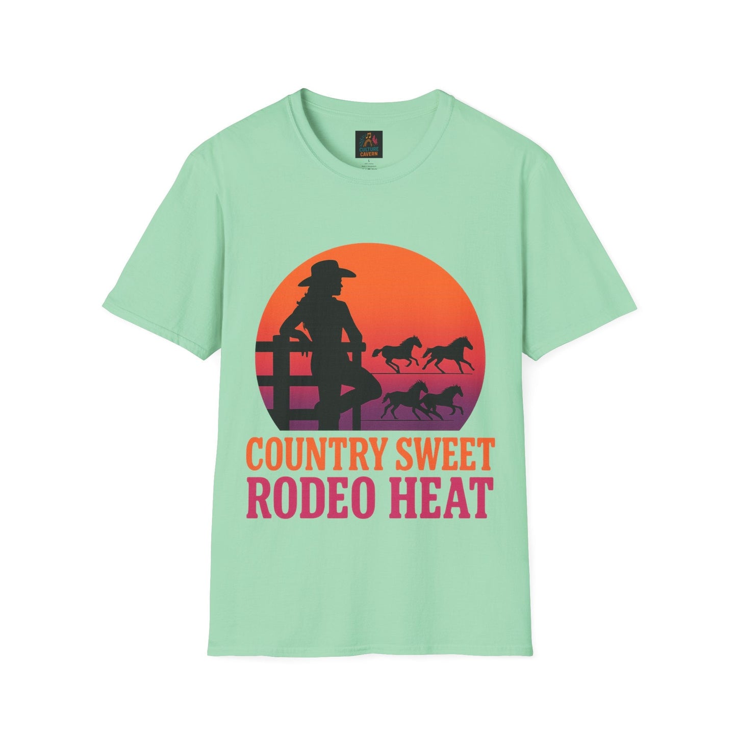 Country Sweet Rodeo Heat Womens T-Shirt - Cowgirltops.com