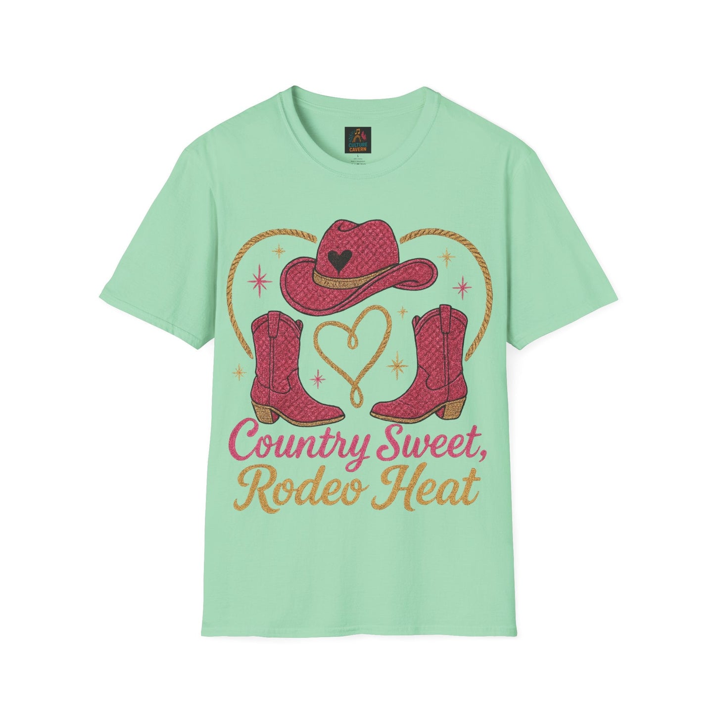 Country Sweet, Rodeo Heat Womens Tee - Cowgirltops.com