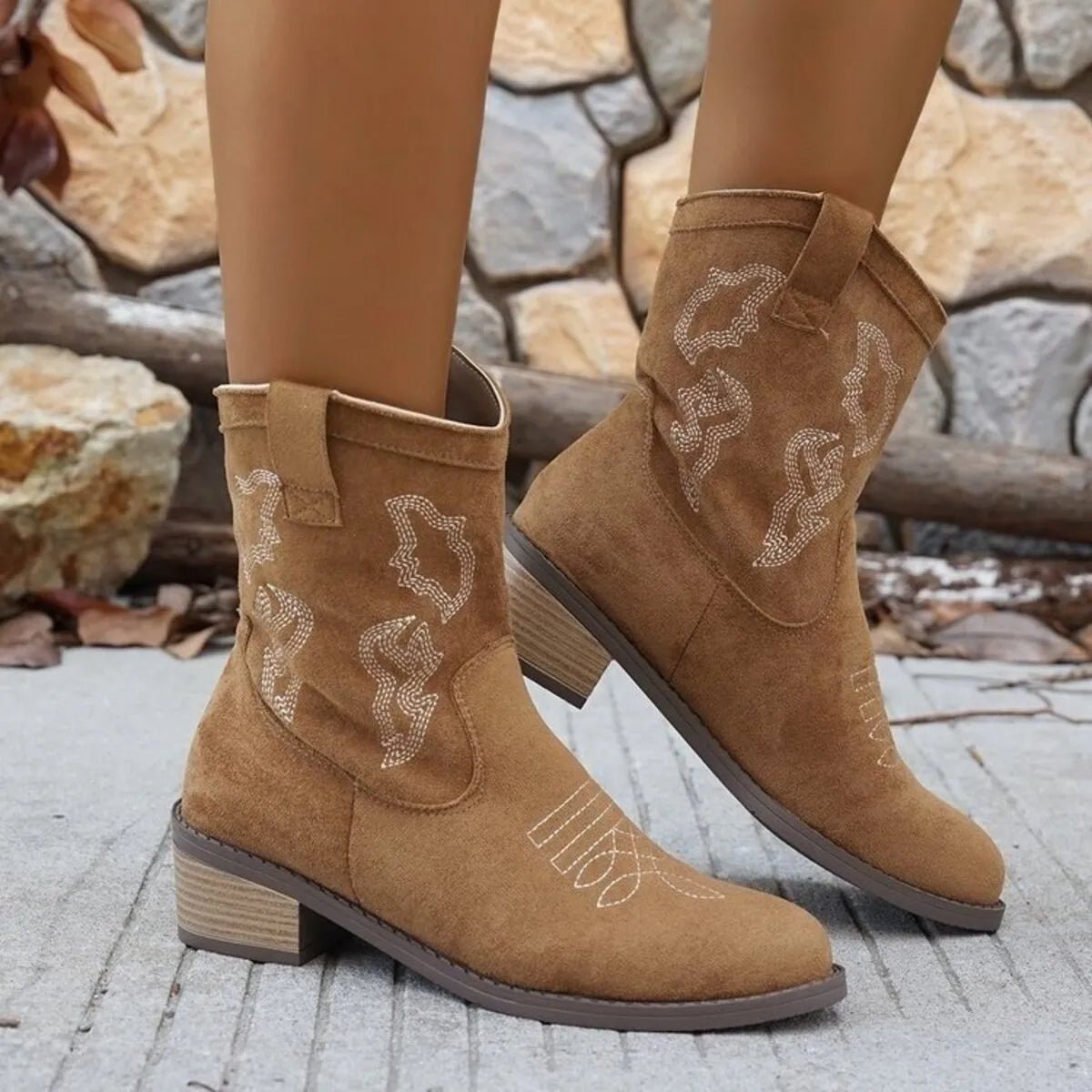 Cowboy Block Heels Boots - Cowgirltops.com