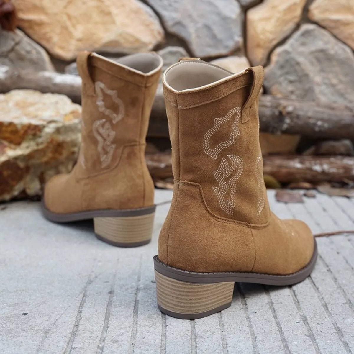 Cowboy Block Heels Boots - Cowgirltops.com