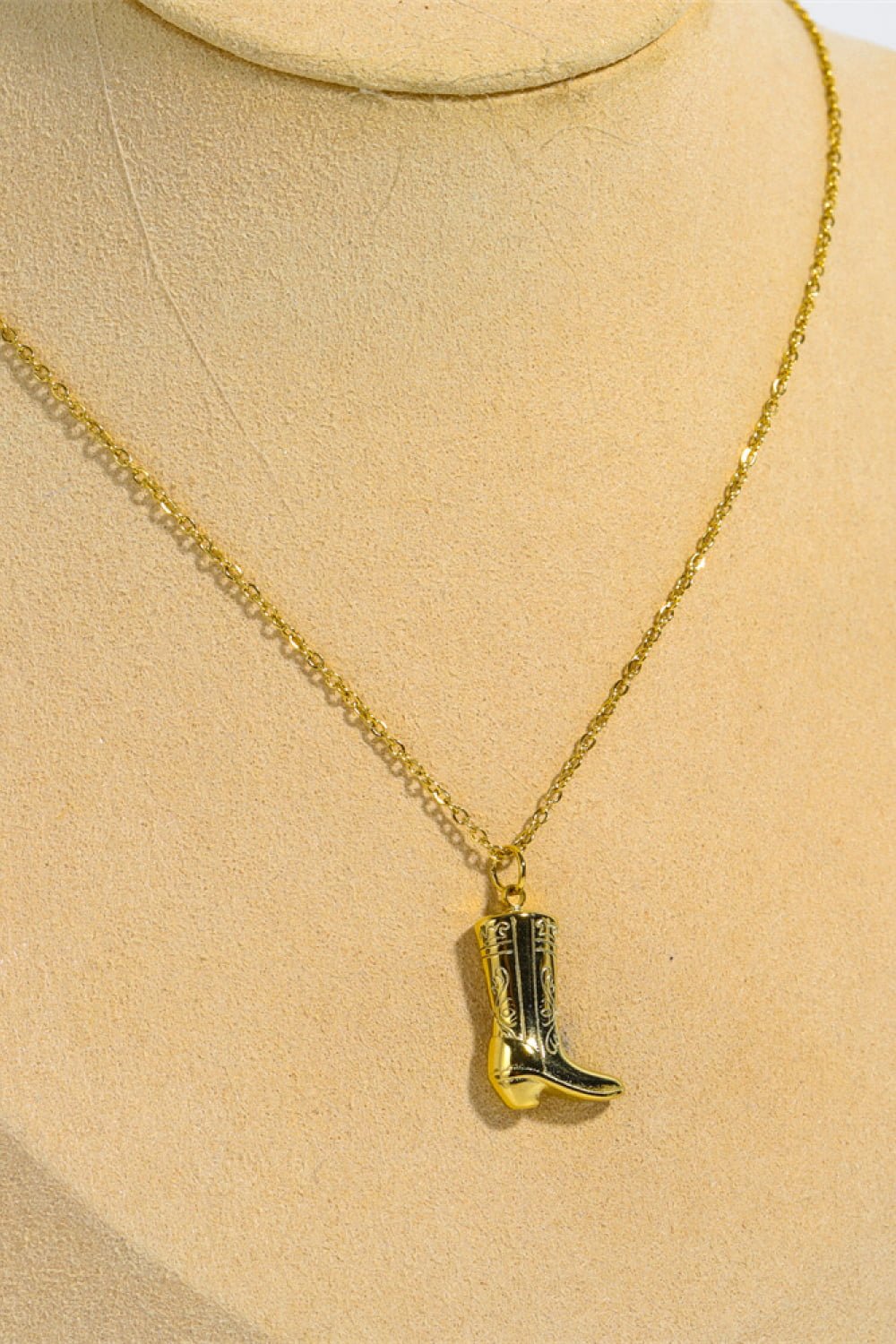 Cowboy Boot Pendant Stainless Steel Necklace - Cowgirltops.com