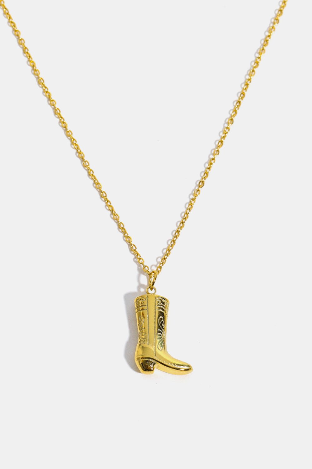 Cowboy Boot Pendant Stainless Steel Necklace - Cowgirltops.com