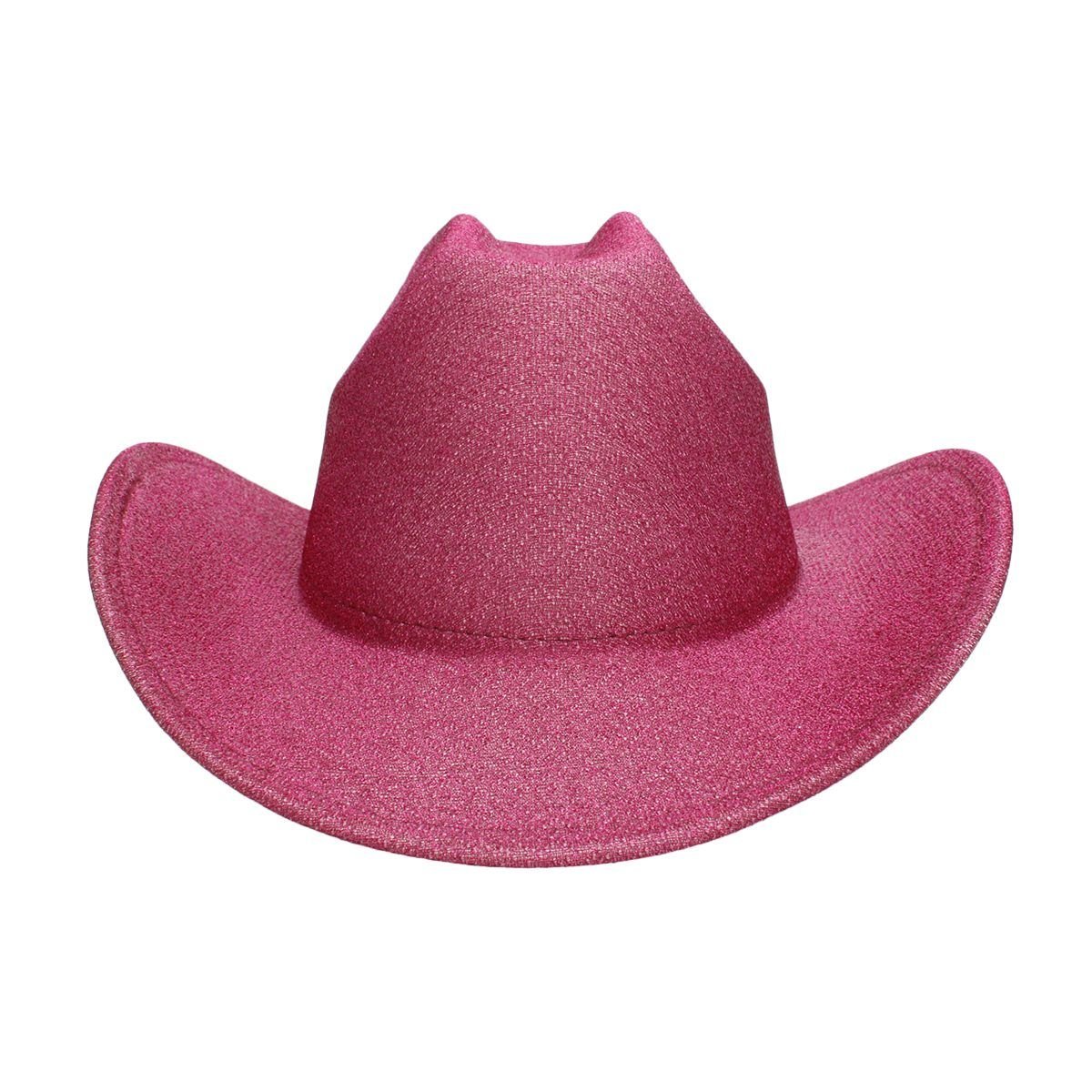 Cowboy Hat Fuchsia Glittery Rodeo Style for Women - Cowgirltops.com