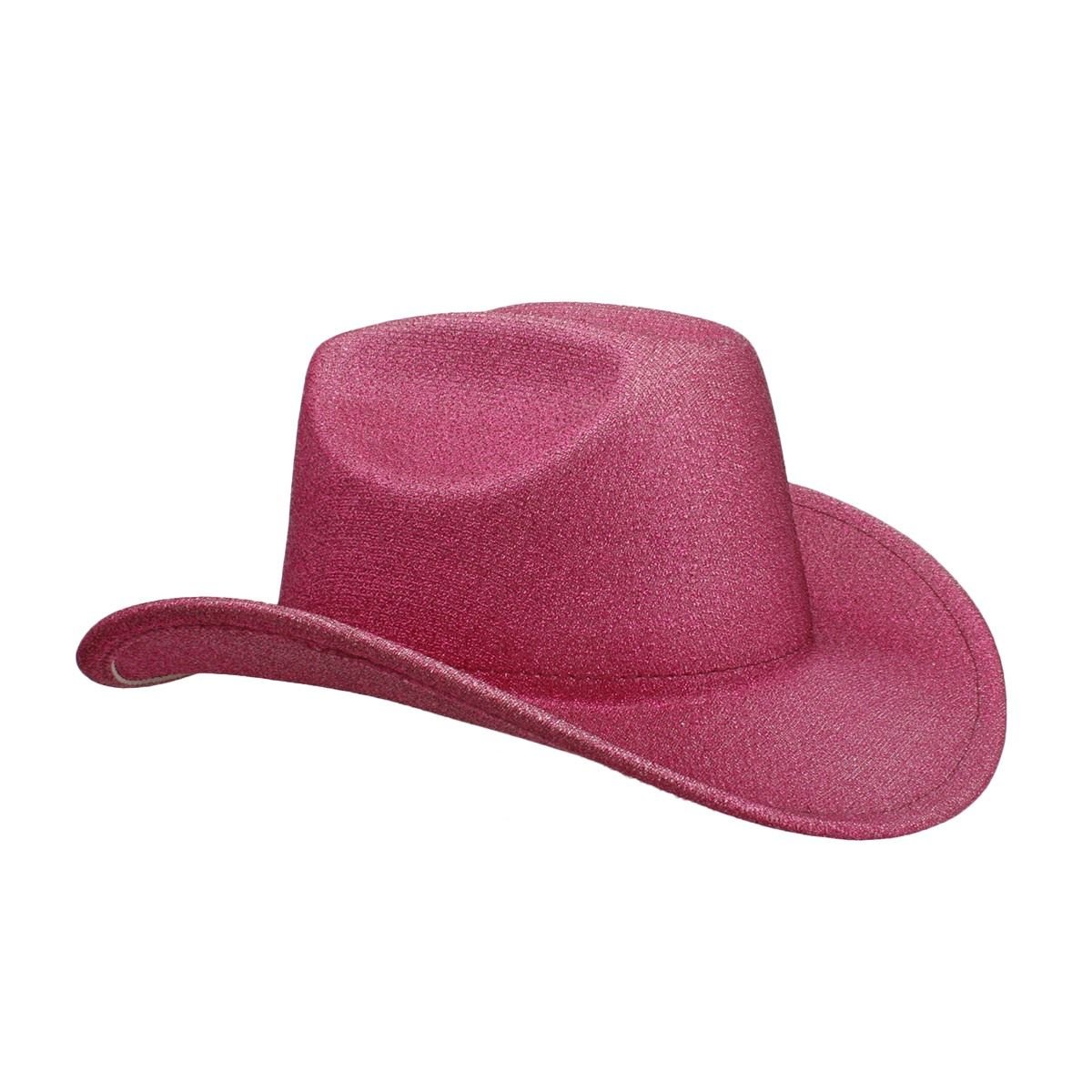 Cowboy Hat Fuchsia Glittery Rodeo Style for Women - Cowgirltops.com