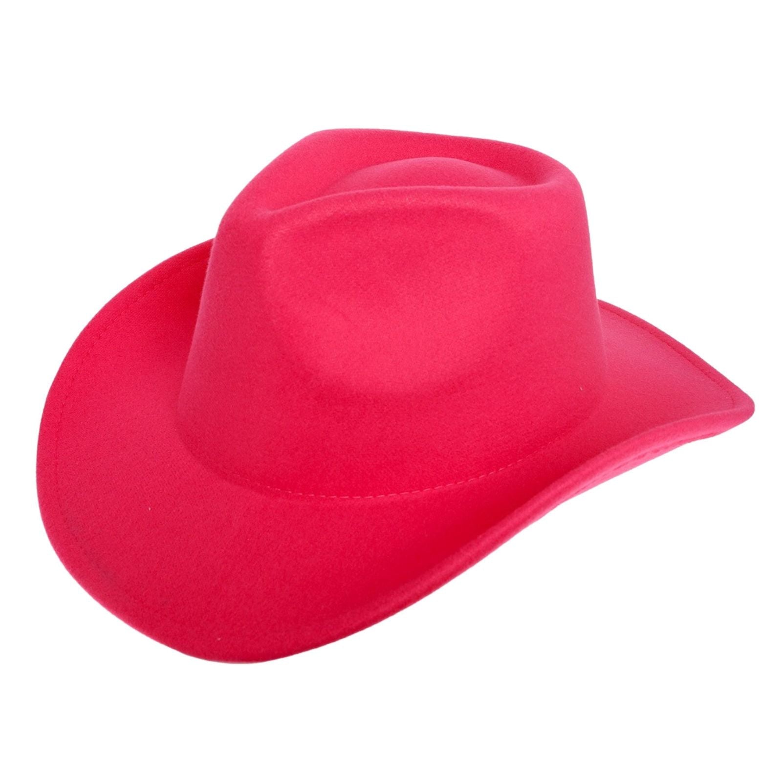 Cowboy Hat Fuchsia Pinched Cowgirl Fashion Hat - Cowgirltops.com