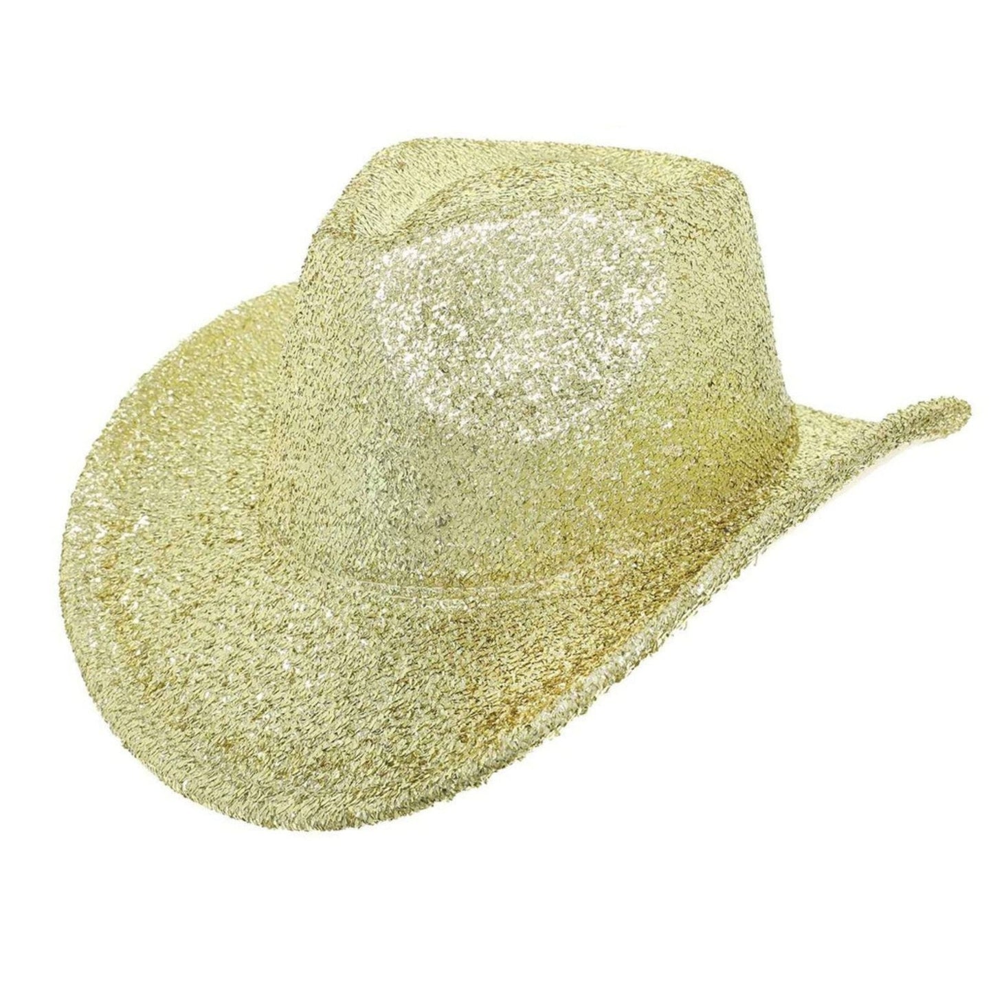 Cowboy Hat Gold Metallic Glittering Fashion Hat - Cowgirltops.com