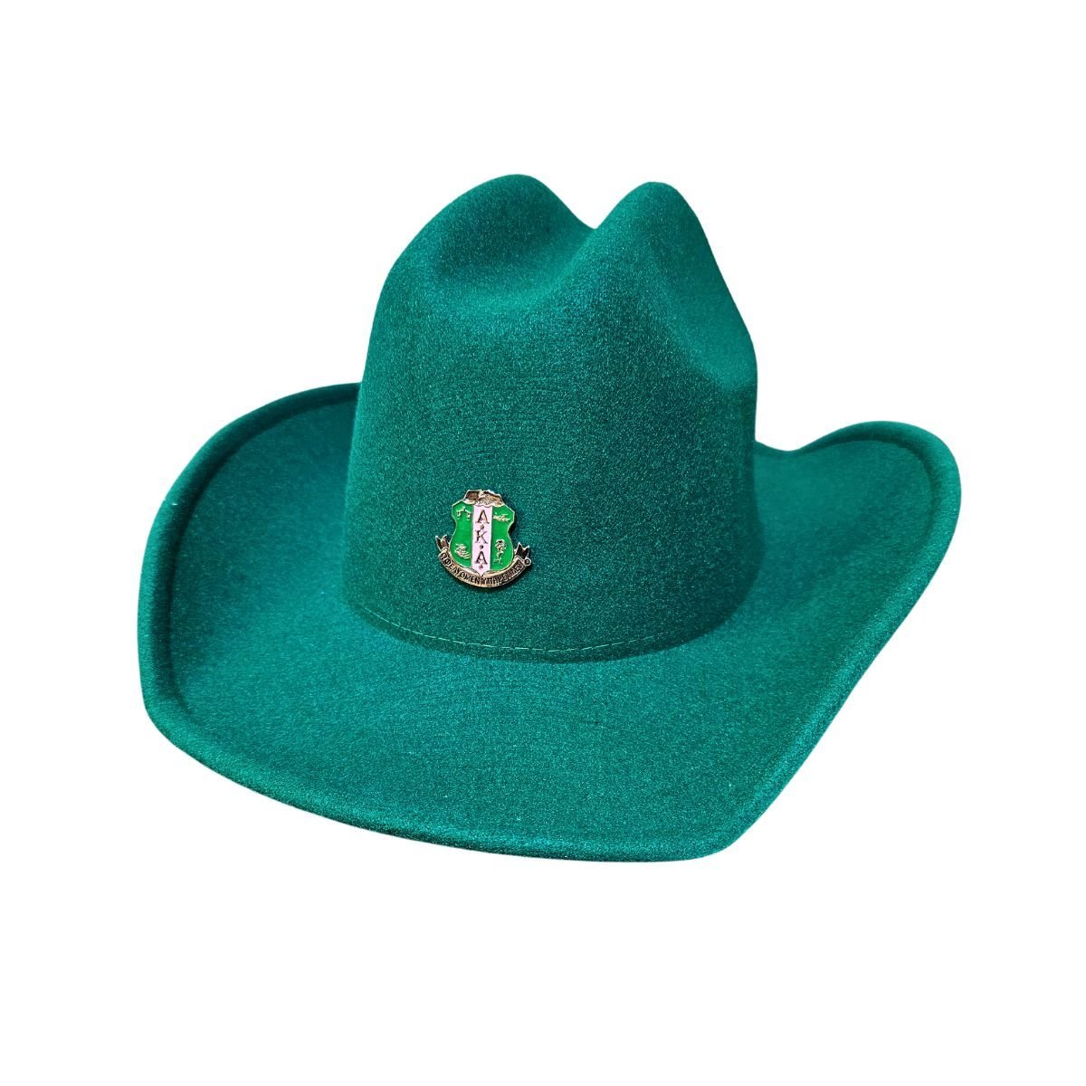 Cowboy Hat Green Felt Western Fashion Hat - Cowgirltops.com
