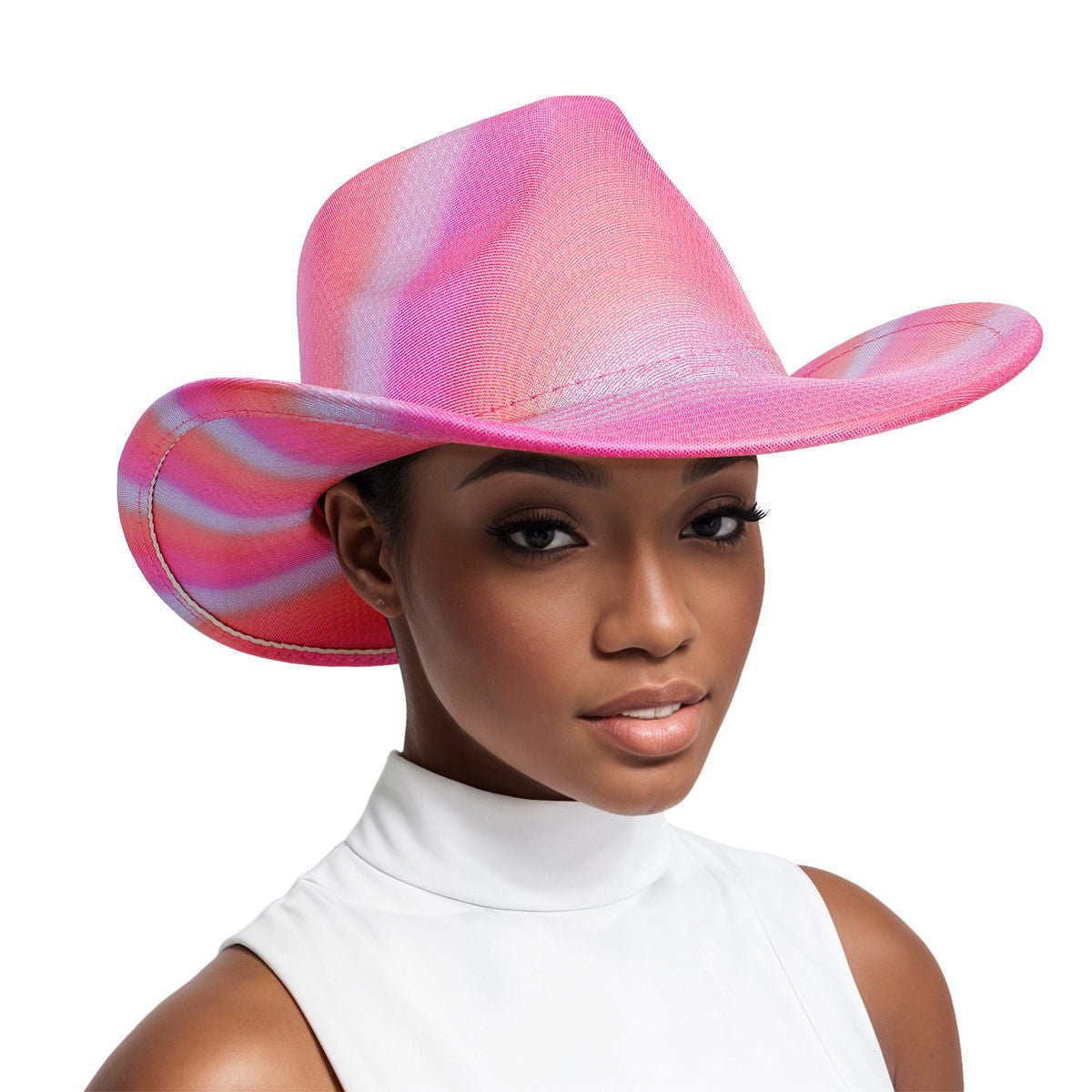 Cowboy Hat Iridescent Fuchsia Fashion Hat - Cowgirltops.com