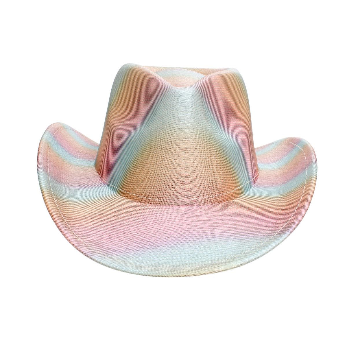 Cowboy Hat Iridescent Multicolor Fashion Hat - Cowgirltops.com