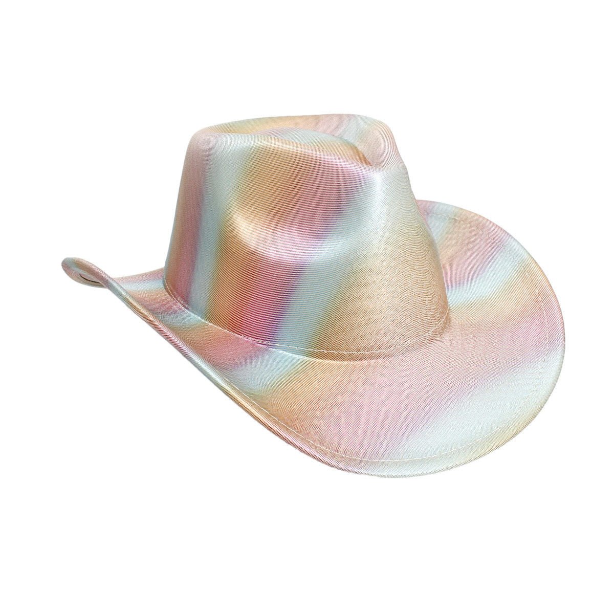 Cowboy Hat Iridescent Multicolor Fashion Hat - Cowgirltops.com