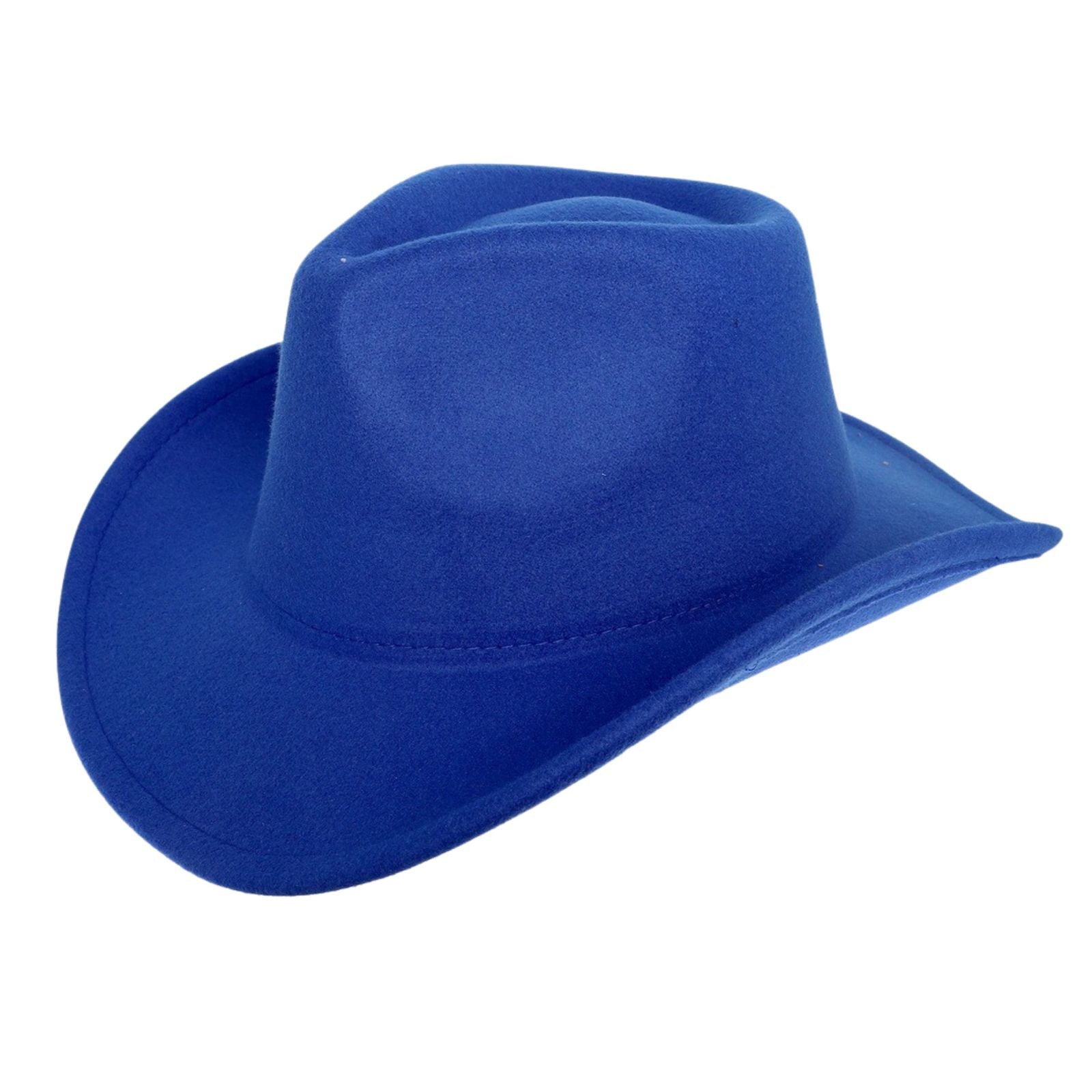 Cowboy Hat Royal Blue Pinched Cowgirl Fashion Hat - Cowgirltops.com