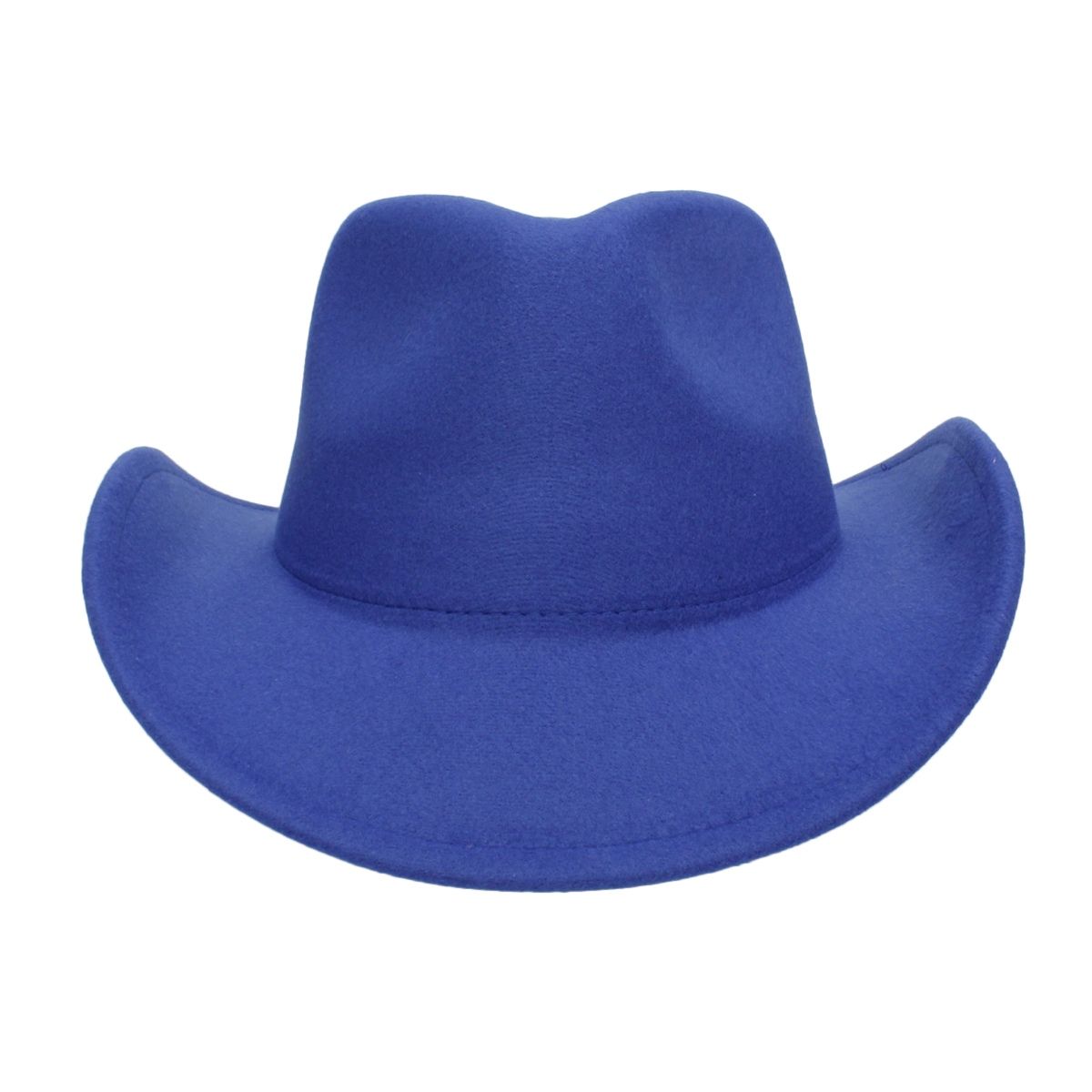 Cowboy Hat Royal Blue Pinched Cowgirl Fashion Hat - Cowgirltops.com