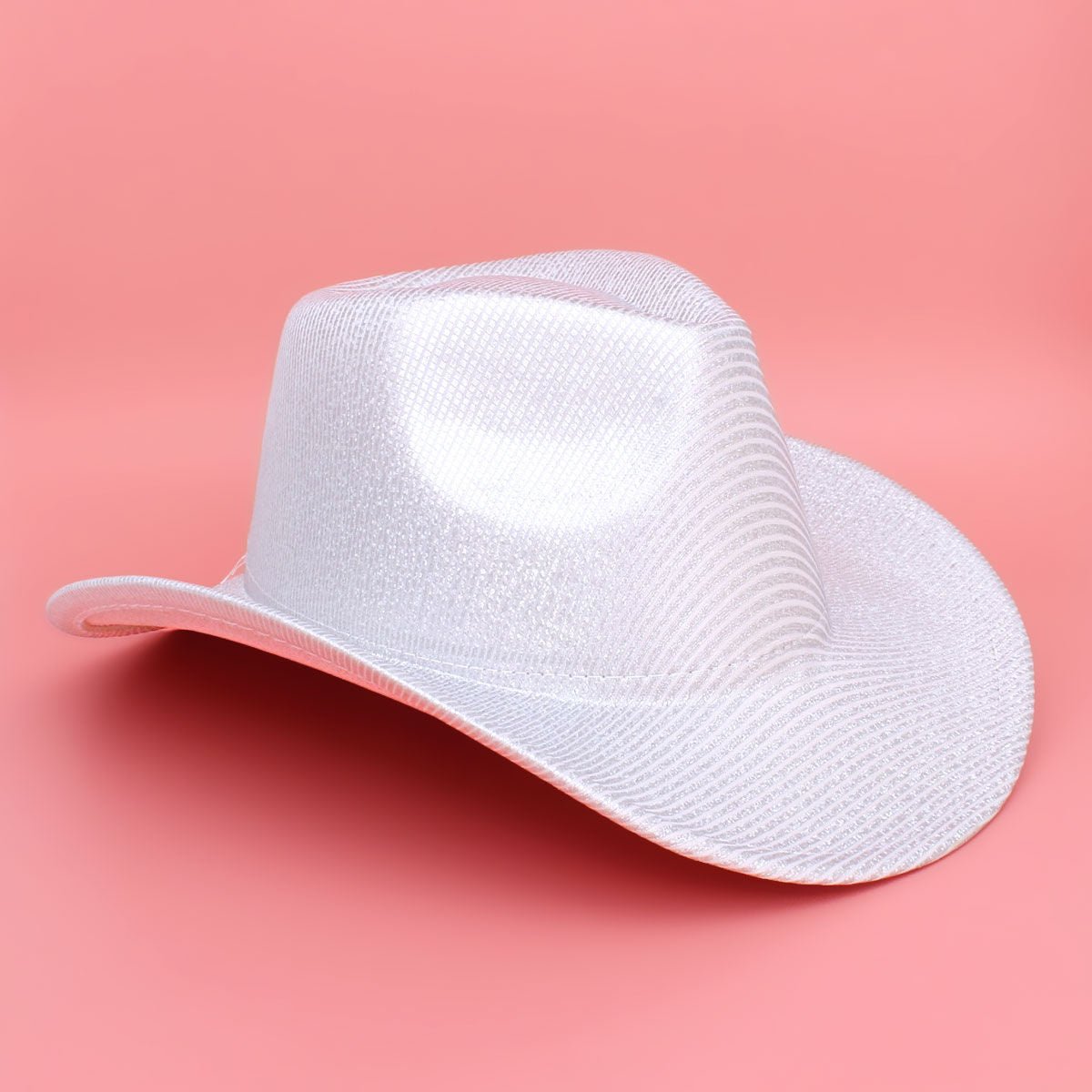 Cowboy Hat White Iridescent Stripe Fashion Hat - Cowgirltops.com