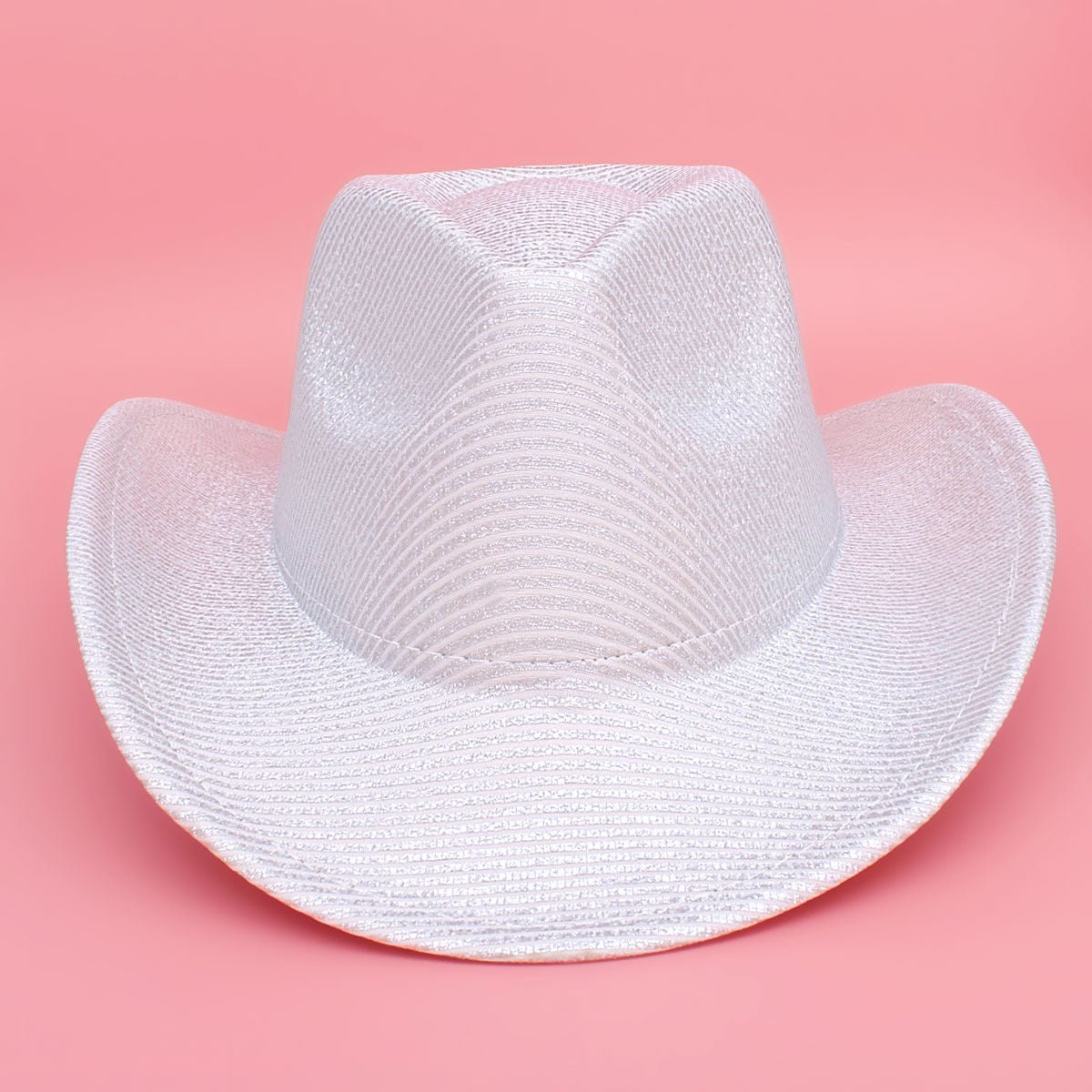 Cowboy Hat White Iridescent Stripe Fashion Hat - Cowgirltops.com