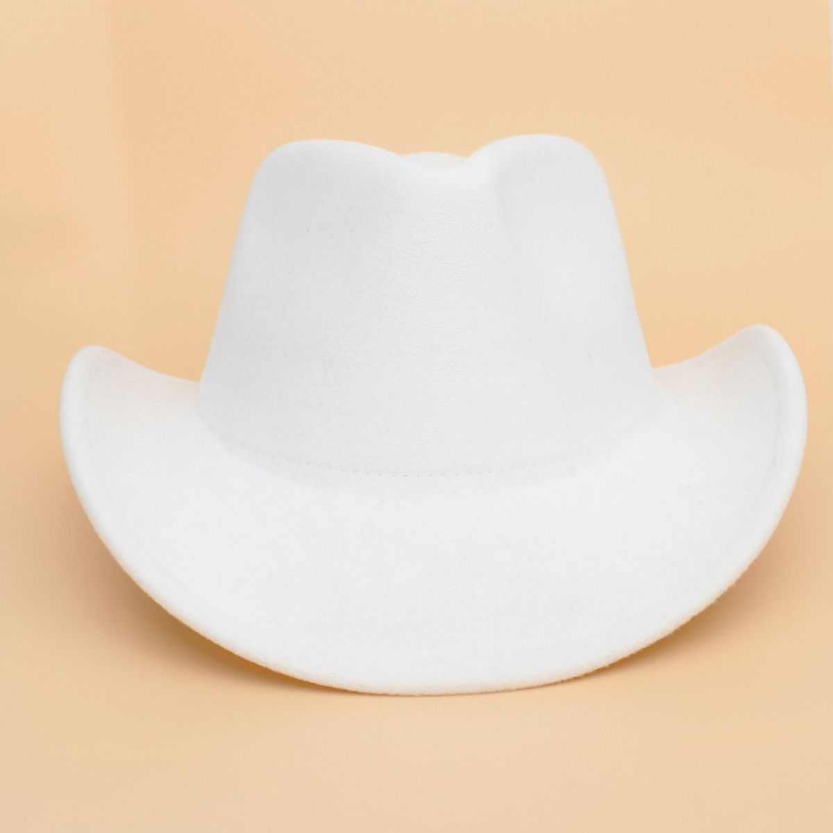 Cowboy Hat White Pinched Cowgirl Fashion Hat - Cowgirltops.com