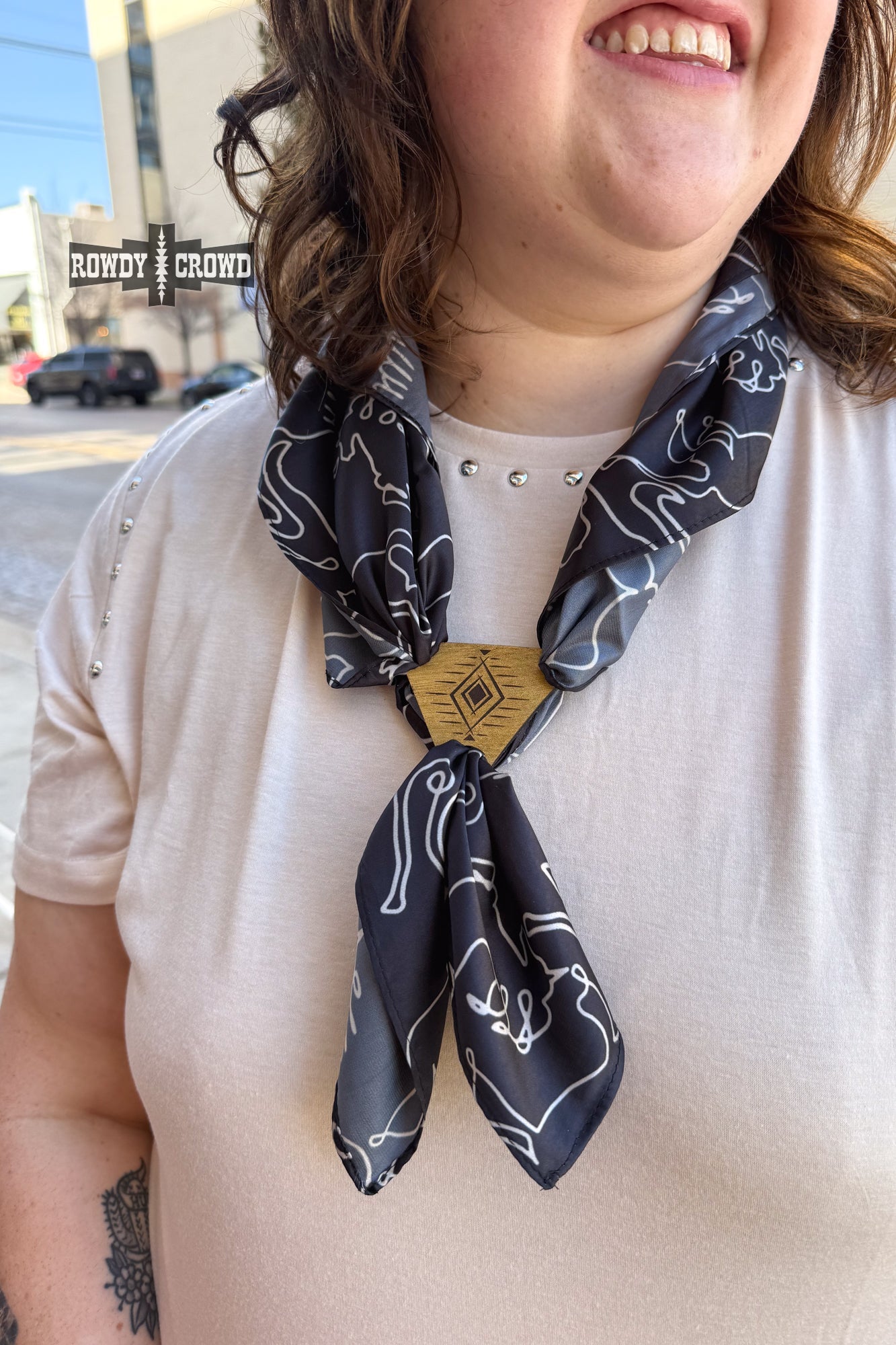 Cowboy Way Scarf Slides - Cowgirltops.com