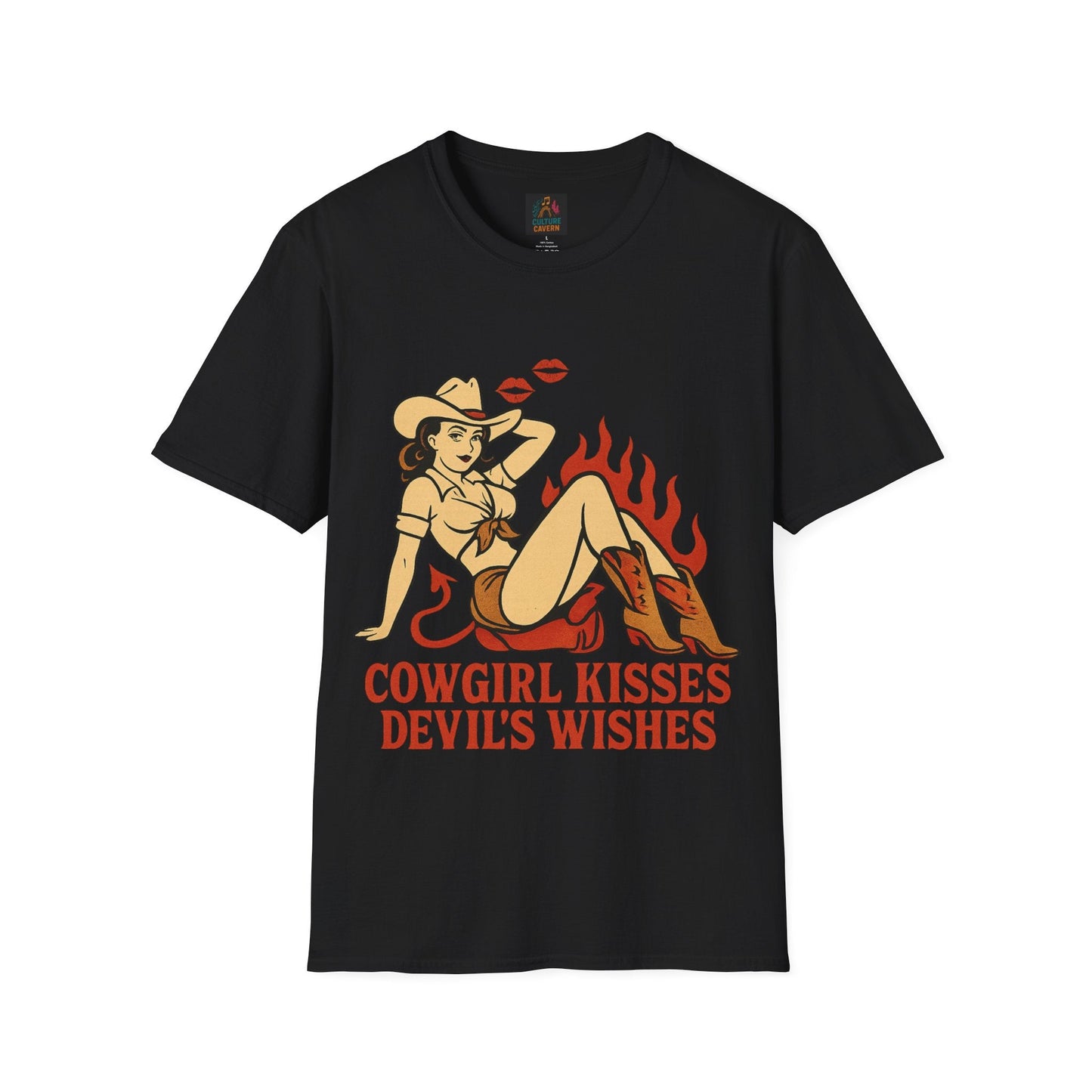 Cowgirl Kisses, Devils Wishes Tee - Cowgirltops.com