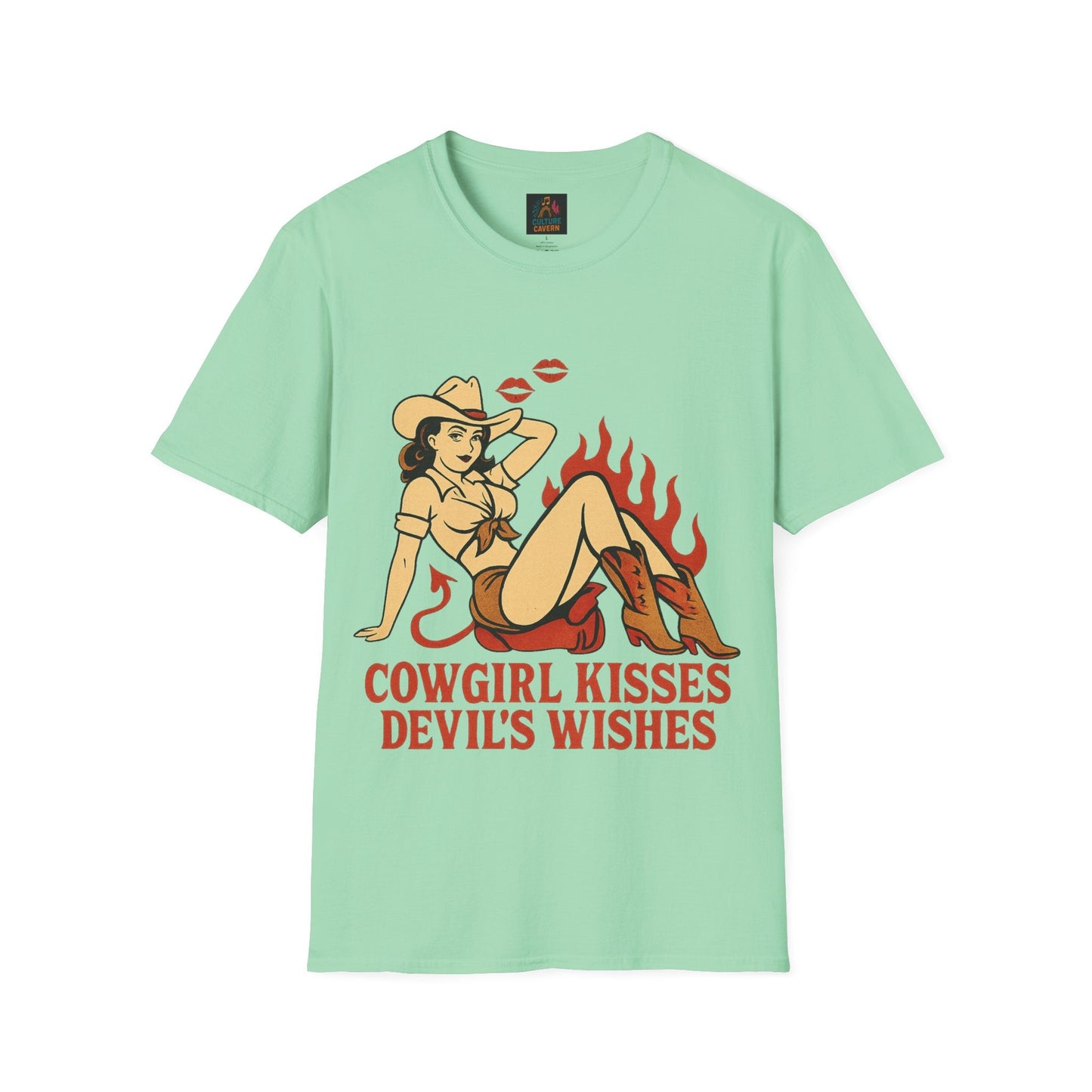 Cowgirl Kisses, Devils Wishes Tee - Cowgirltops.com