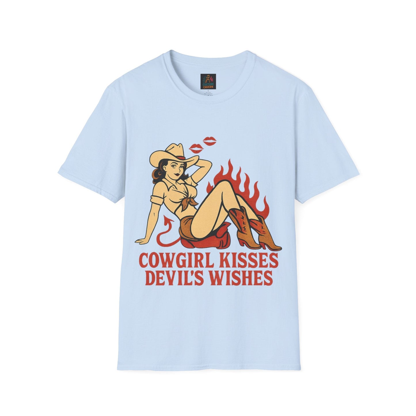 Cowgirl Kisses, Devils Wishes Tee - Cowgirltops.com