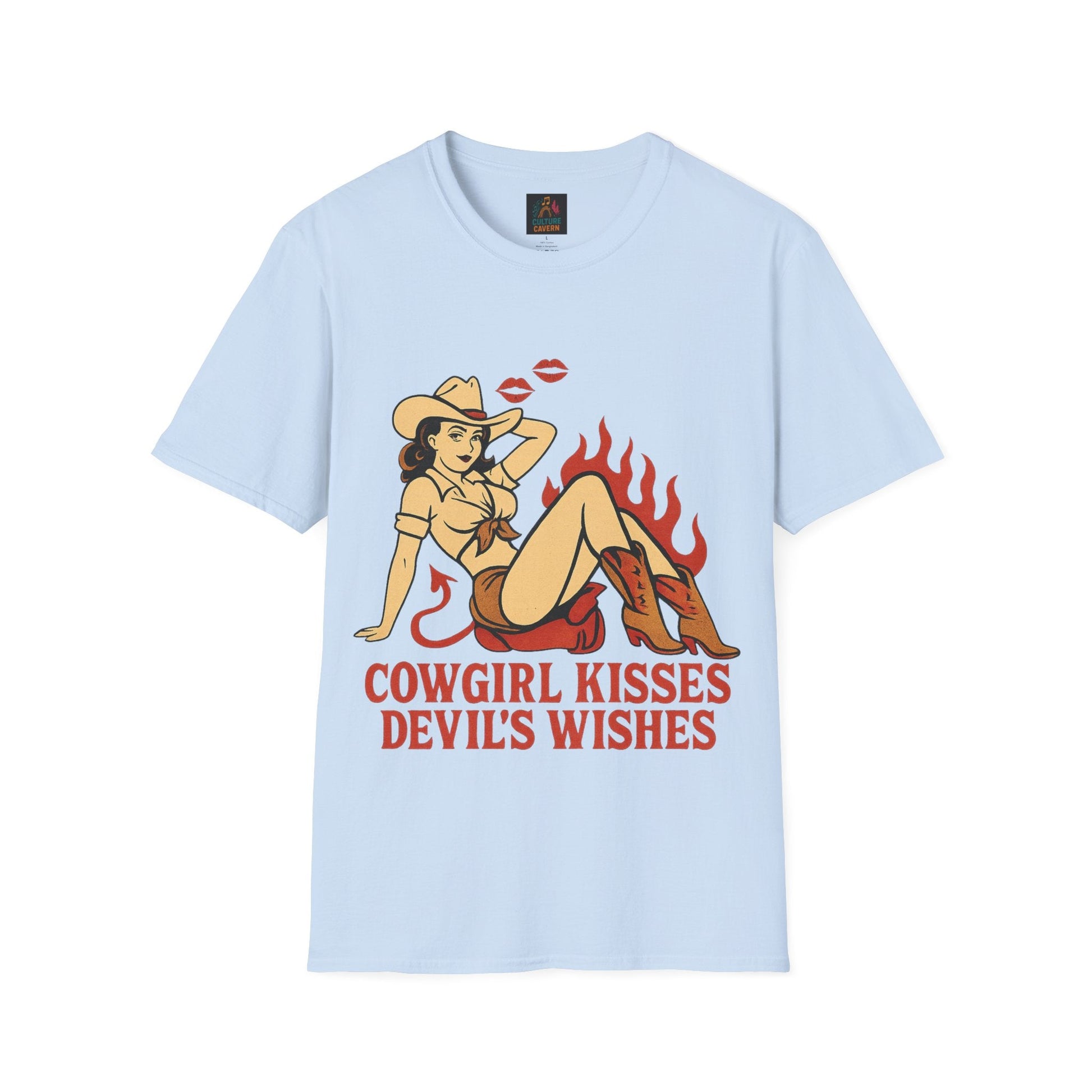 Cowgirl Kisses, Devils Wishes Tee - Cowgirltops.com