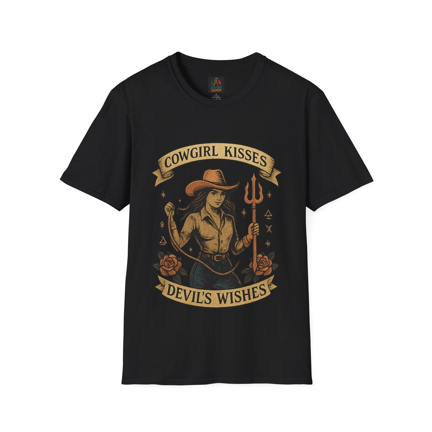 Cowgirl Kisses, Devil’s Wishes, Women’s tee - Cowgirltops.com