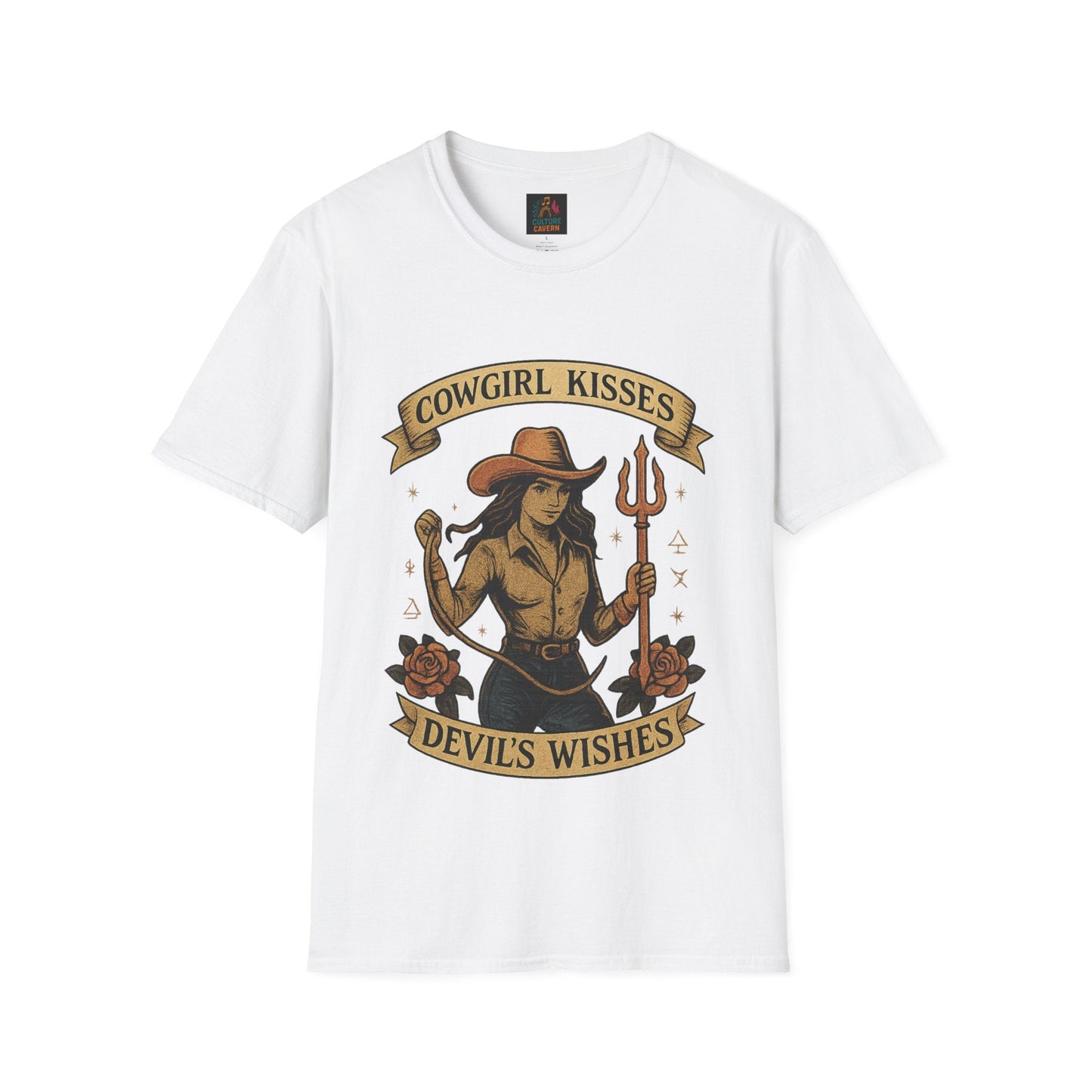 Cowgirl Kisses, Devil’s Wishes, Women’s tee - Cowgirltops.com