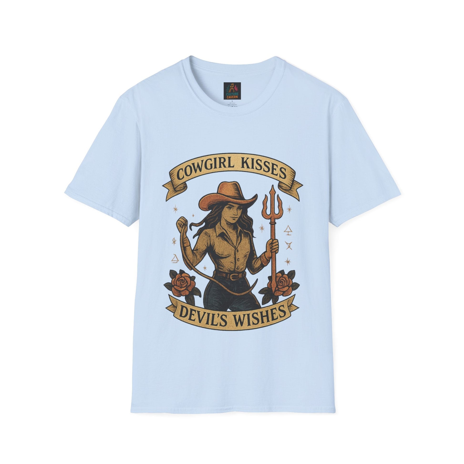 Cowgirl Kisses, Devil’s Wishes, Women’s tee - Cowgirltops.com