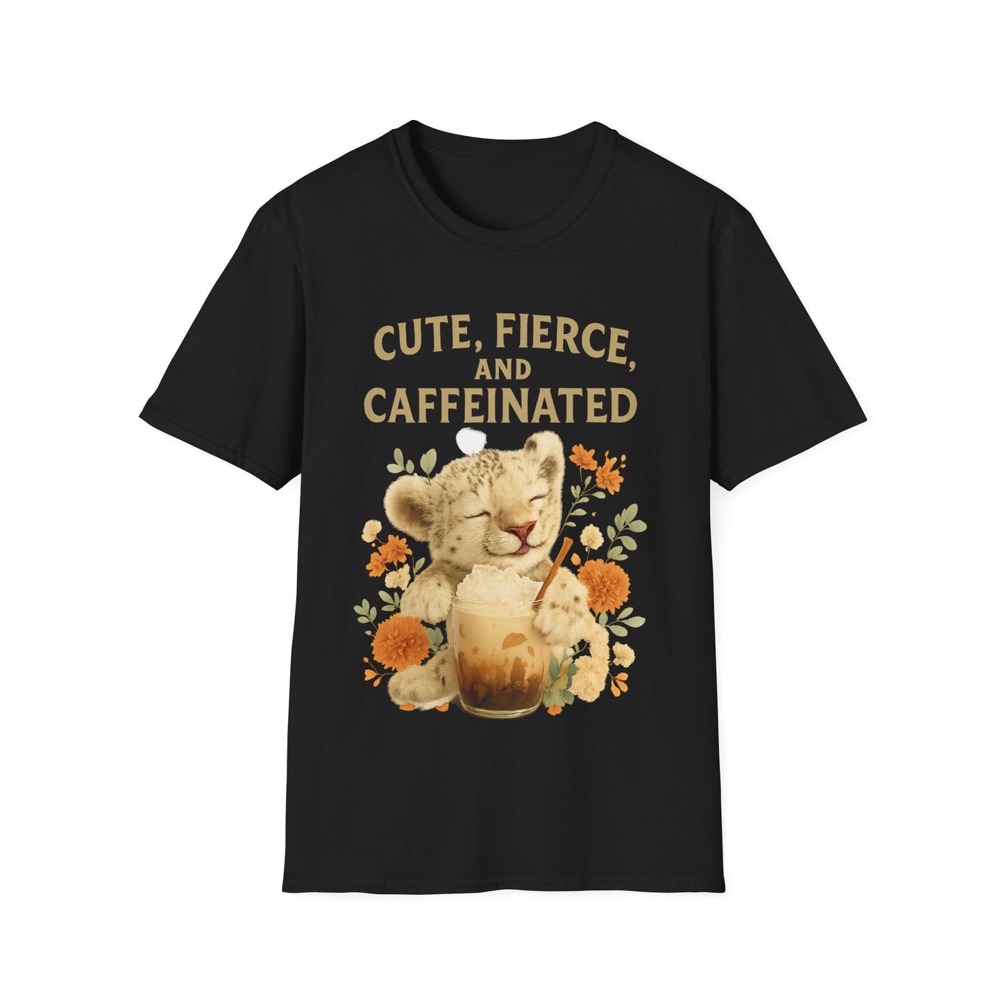 Cute Fierce Caffeinated, Lion Cub T-Shirt - Cowgirltops.com