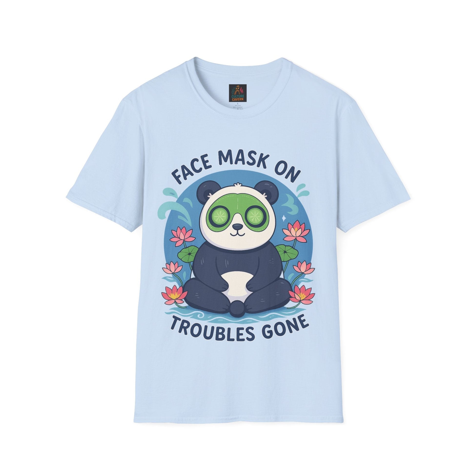 Cute Panda Face Mask T-Shirt - Cowgirltops.com