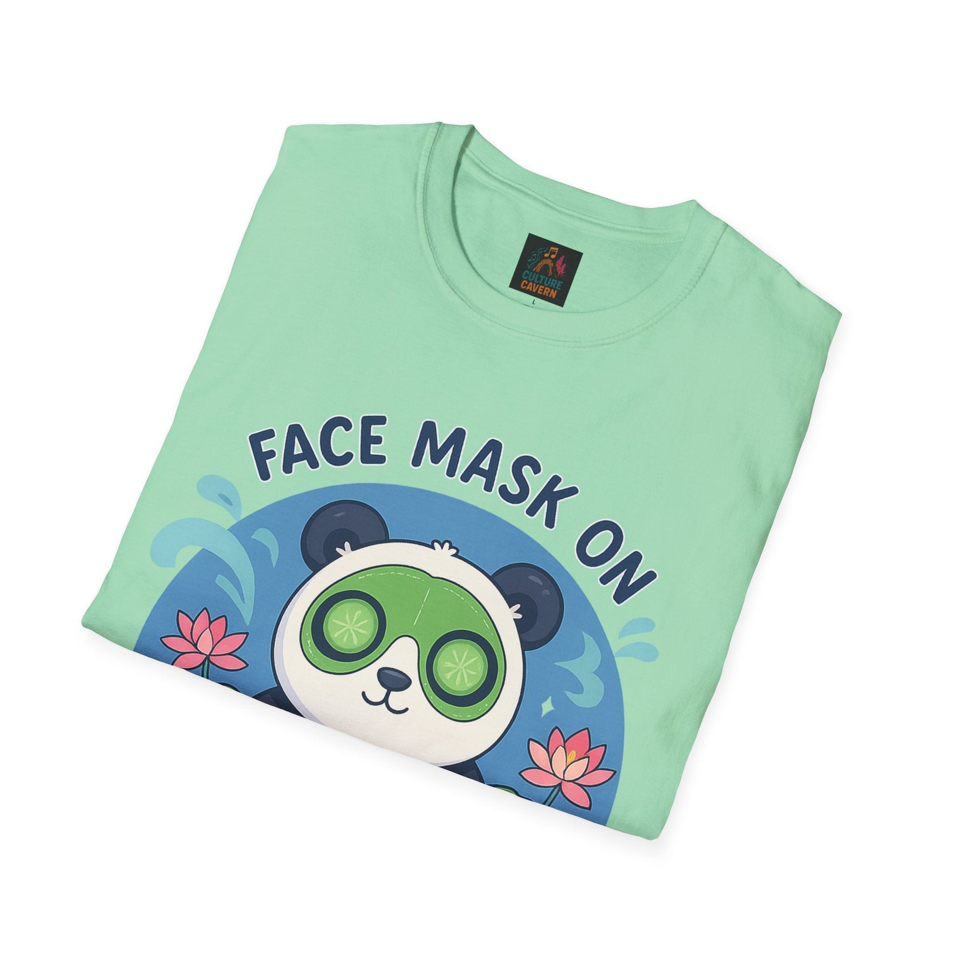 Cute Panda Face Mask T-Shirt - Cowgirltops.com