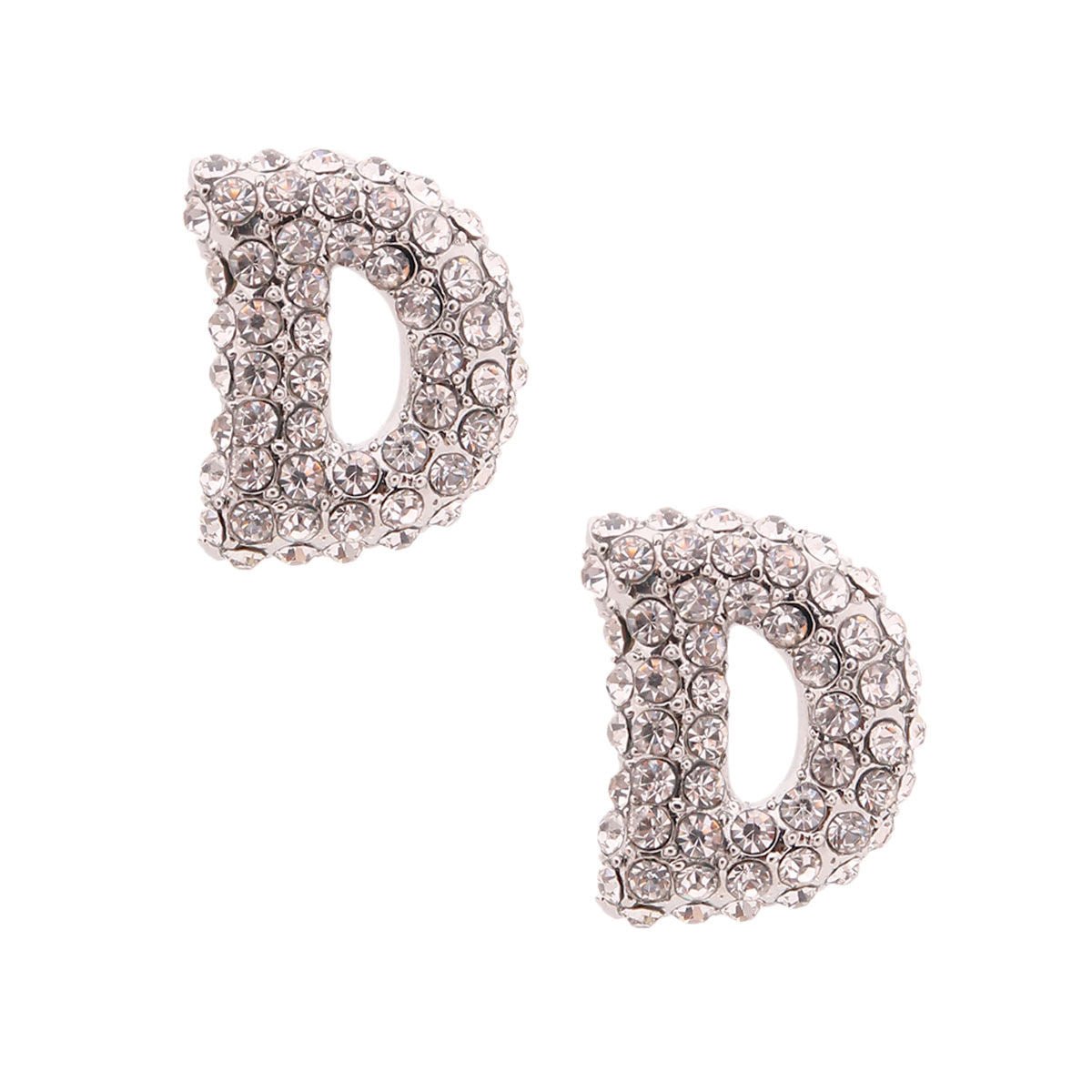D Rhinestone Silver Studs - Cowgirltops.com